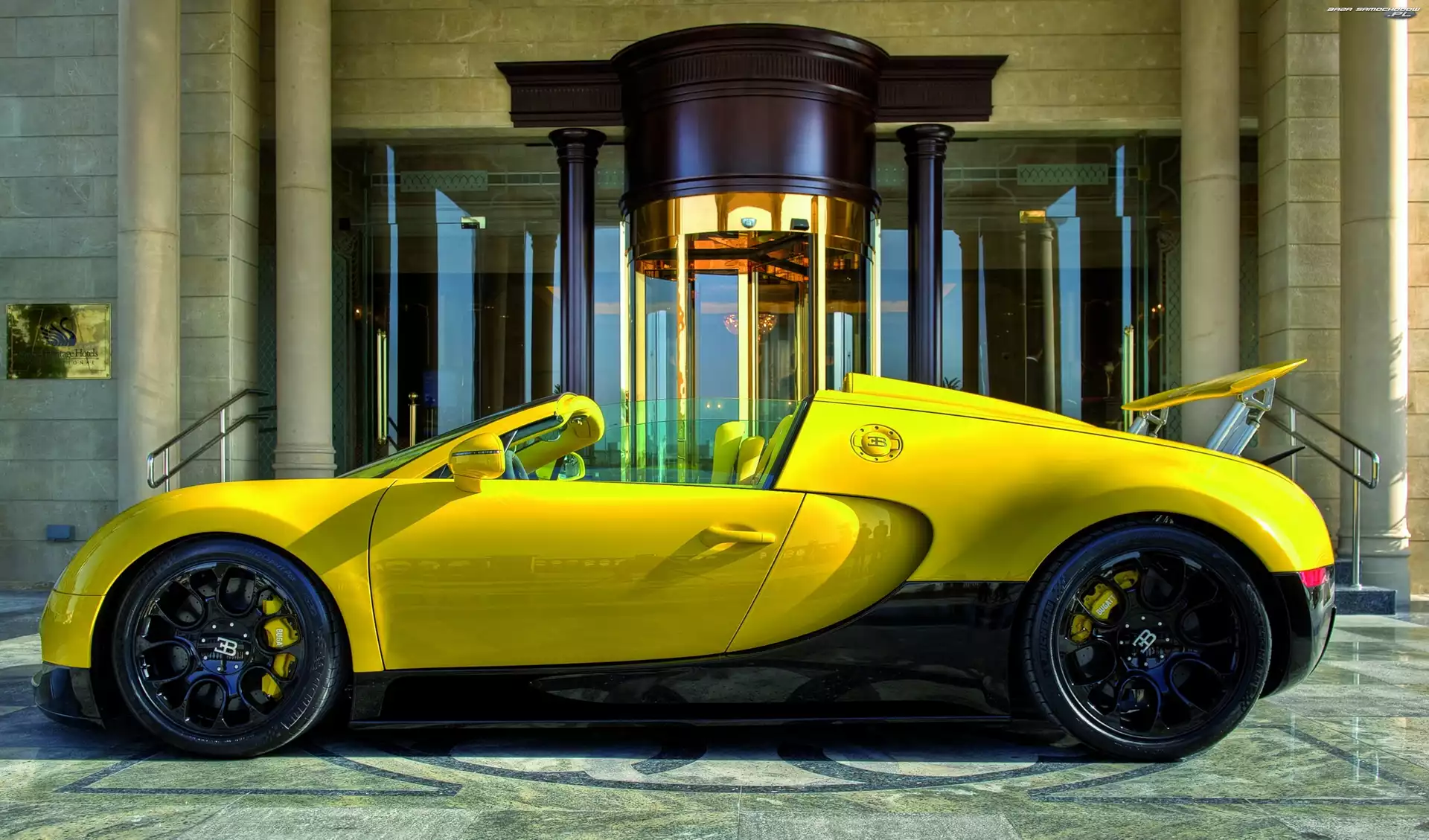 Budynek, 16.4 Grand Sport, Bugatti, Żółty, Veyron