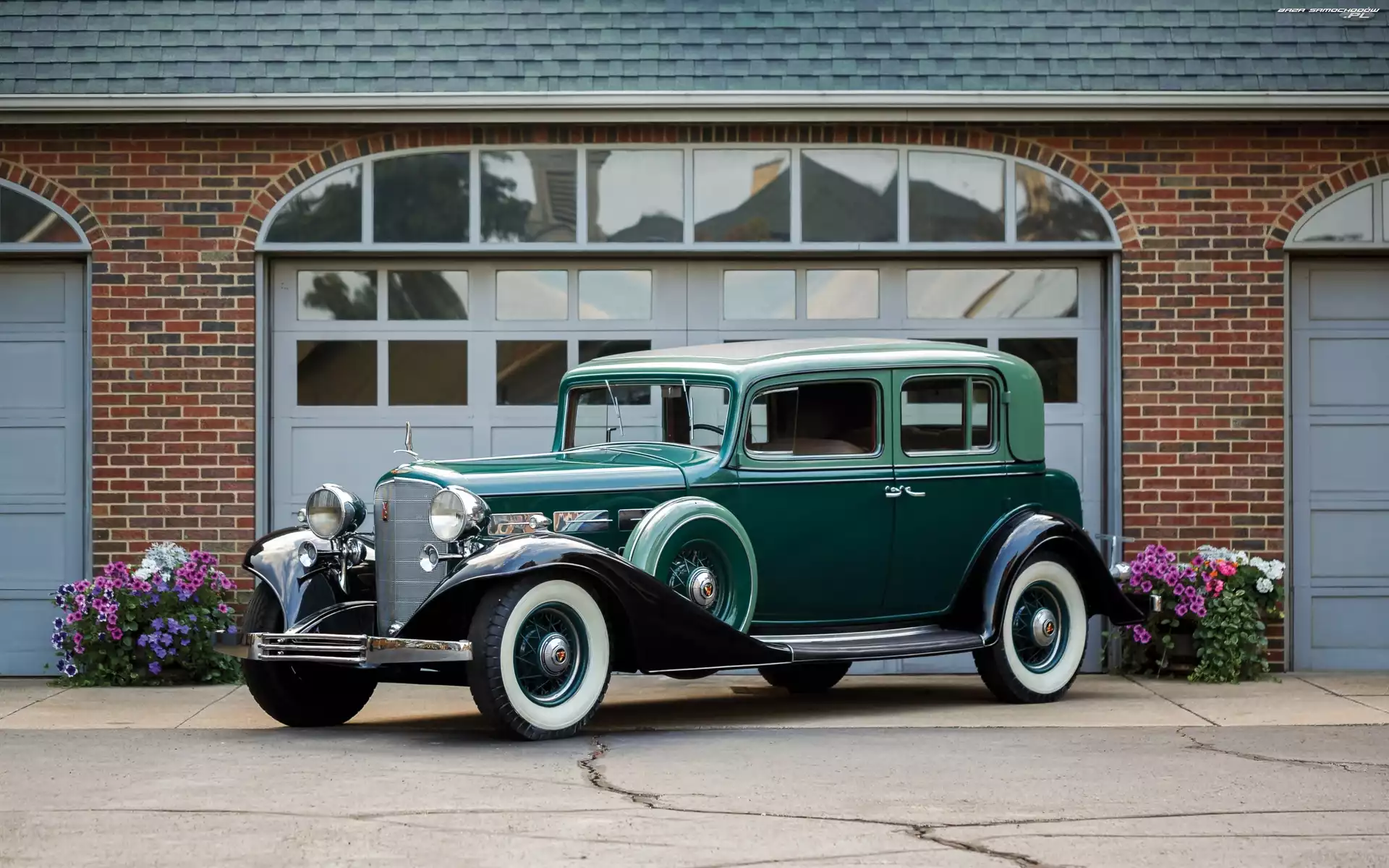 Zielony, 1933, Zabytkowy, Cadillac V12 370-C