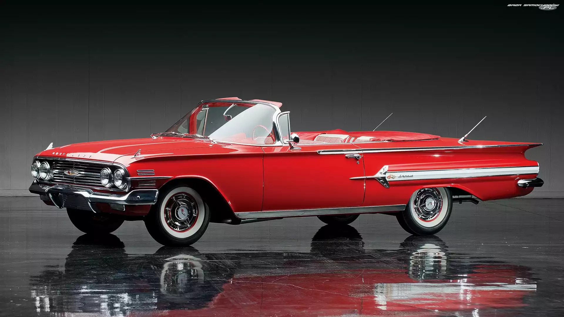 1960, Czerwony, Chevrolet Impala