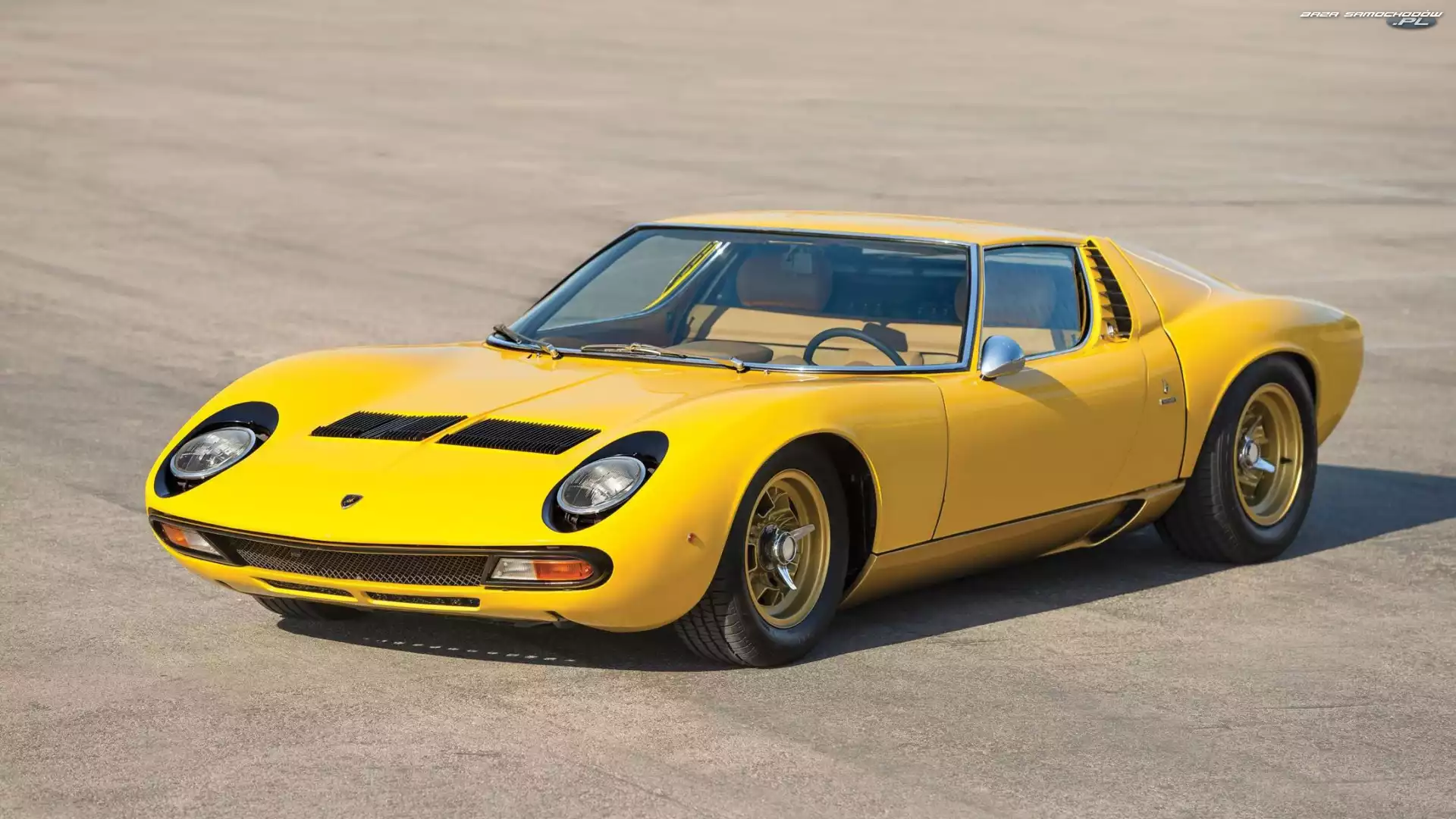 Zabytkowe, 1971, Żółte, Lamborghini Miura P400 SV