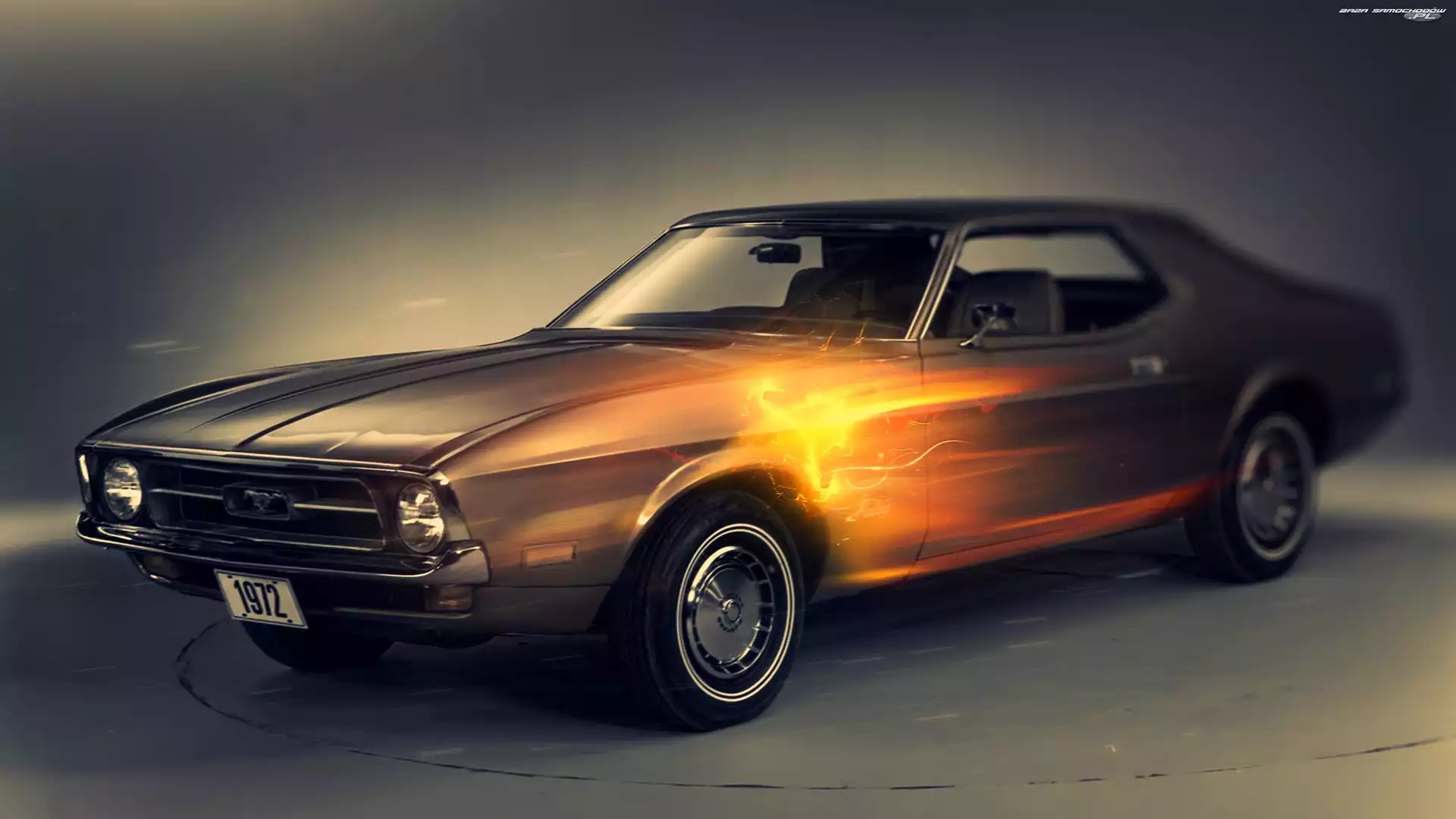 1972, Mustang, Klasyczny, Samochód, Ford