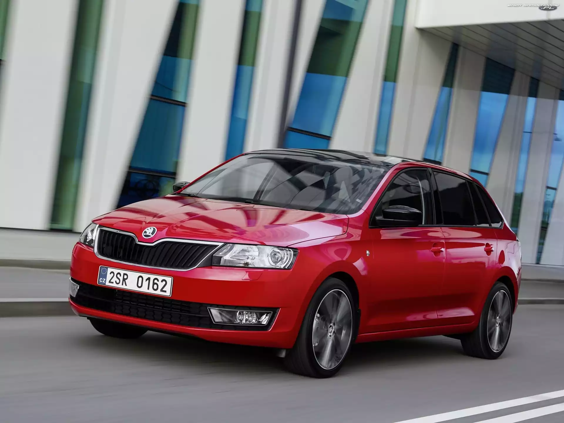 2013, Czerwona, Skoda Rapid Spaceback
