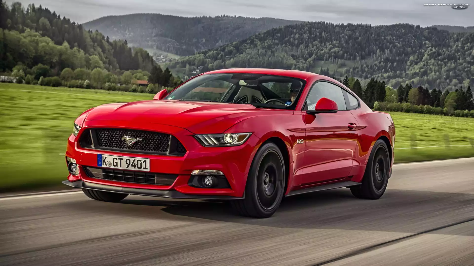 2015, Czerwony, Ford Mustang