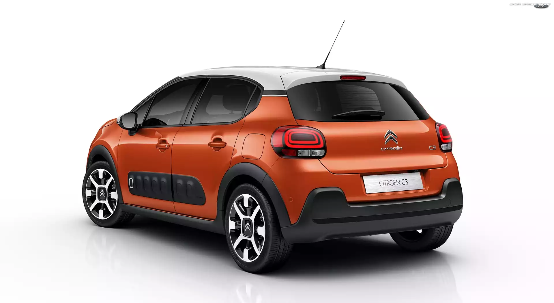 2016, Bok, Citroen C3, Tył