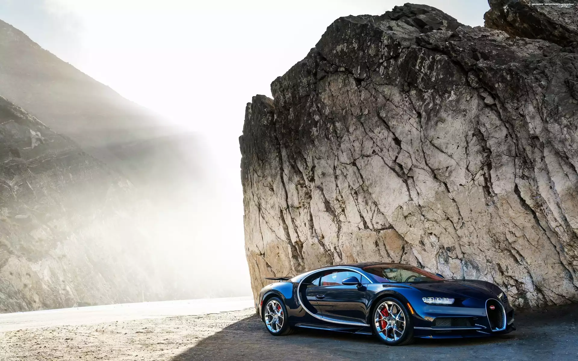 2017, Blask, Bugatti Chiron, Skały
