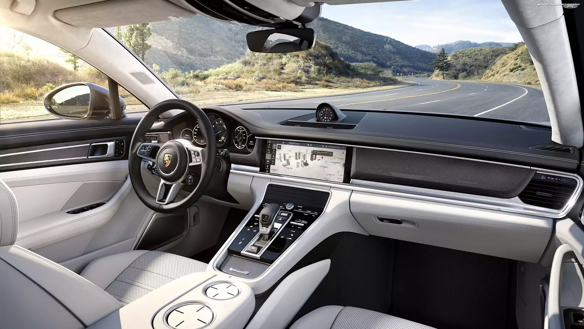 2017, Droga, Porsche Panamera Turbo, Wnętrze