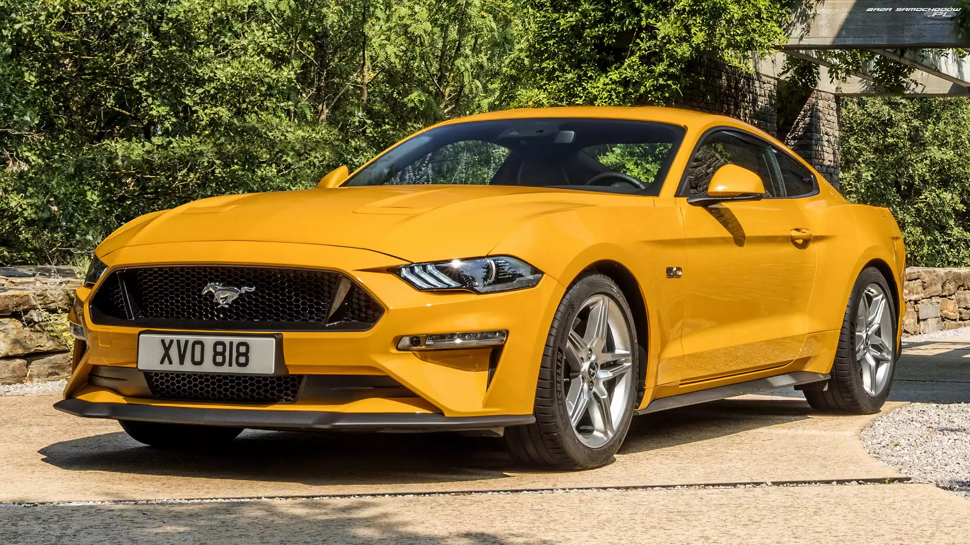 2018, Żółty, Ford Mustang GT