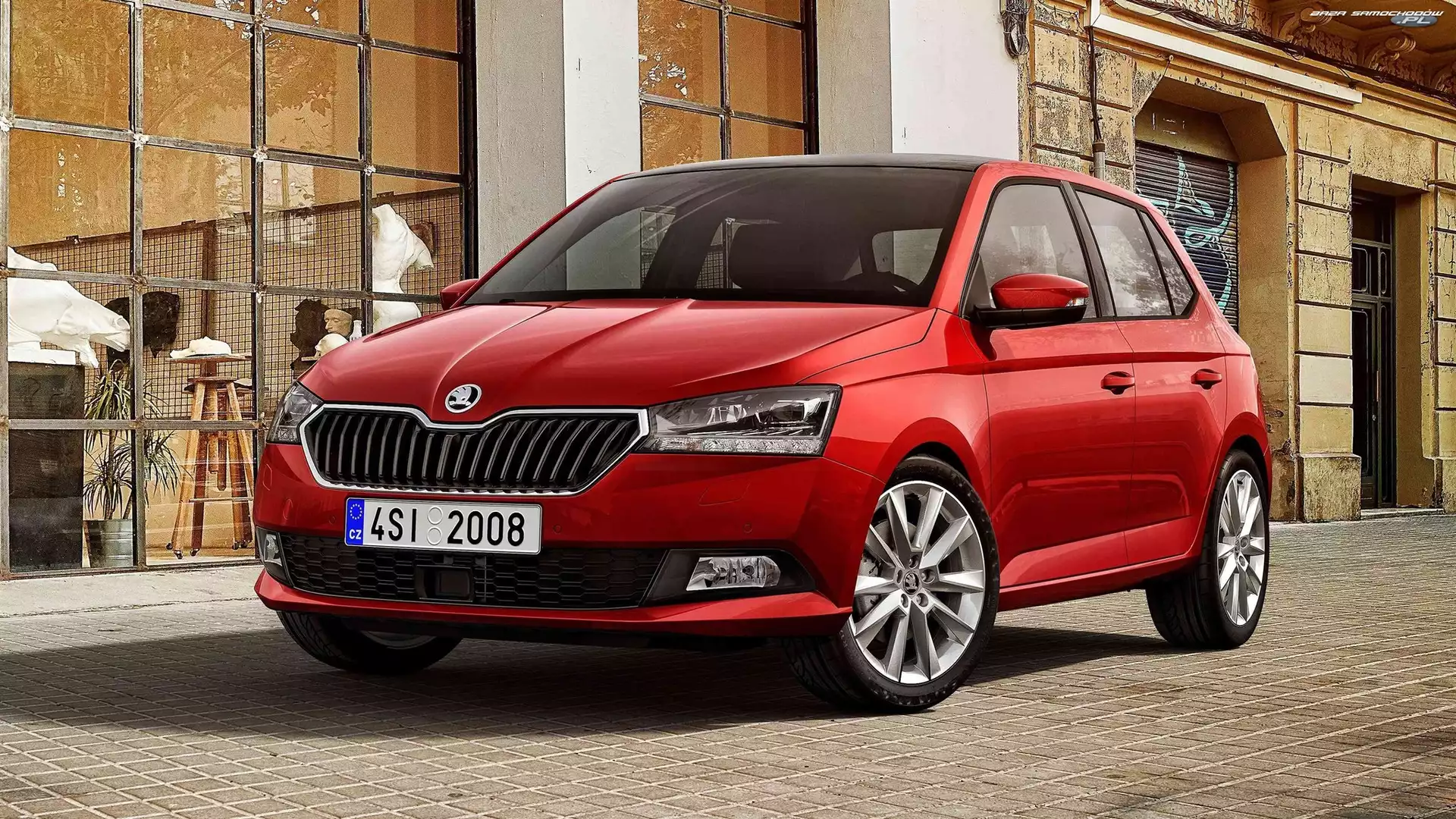 2018, Czerwona, Skoda Fabia