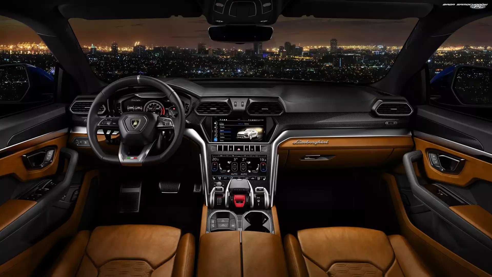 2018, Kokpit, Lamborghini Urus, Wnętrze