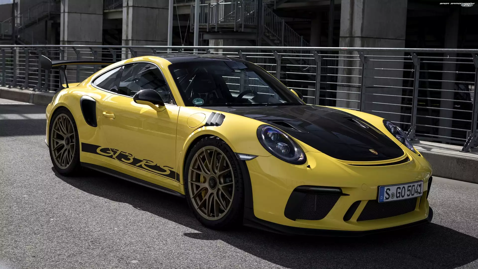 2019, RS, Porsche, Żółte, GT3