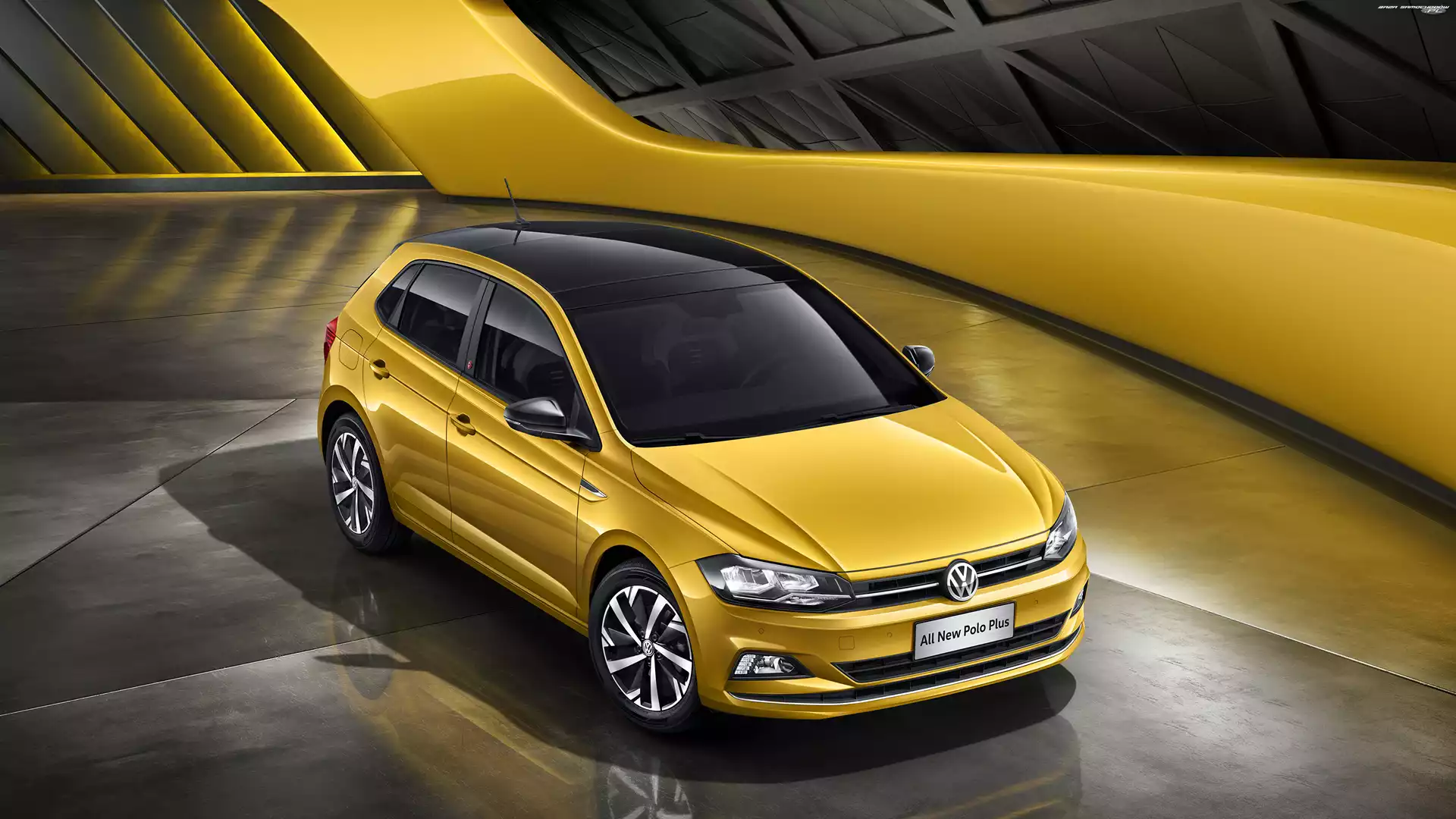 2019, Żółty, Volkswagen Polo Plus