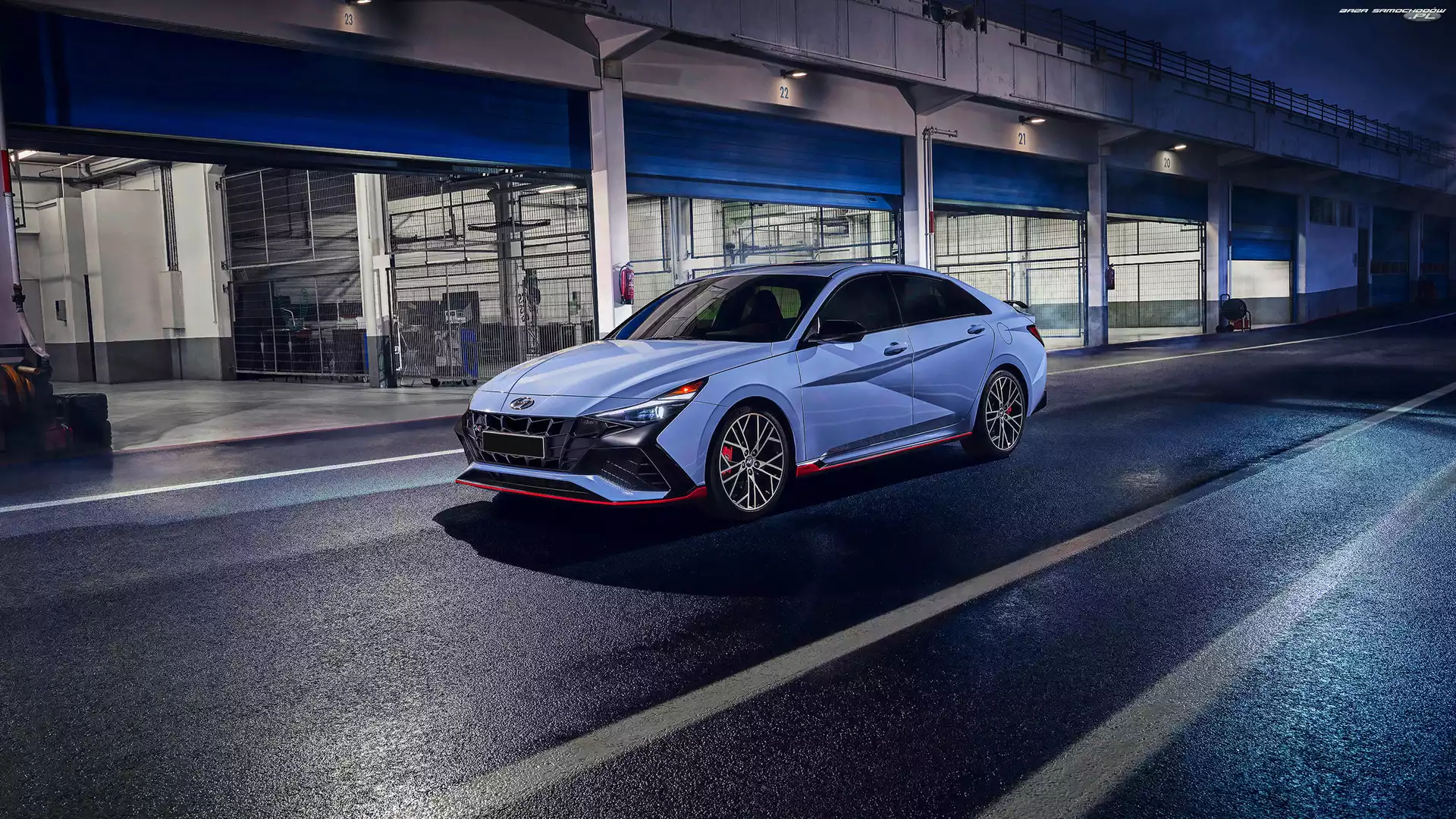 2021, Hyundai Elantra N, Niebieski