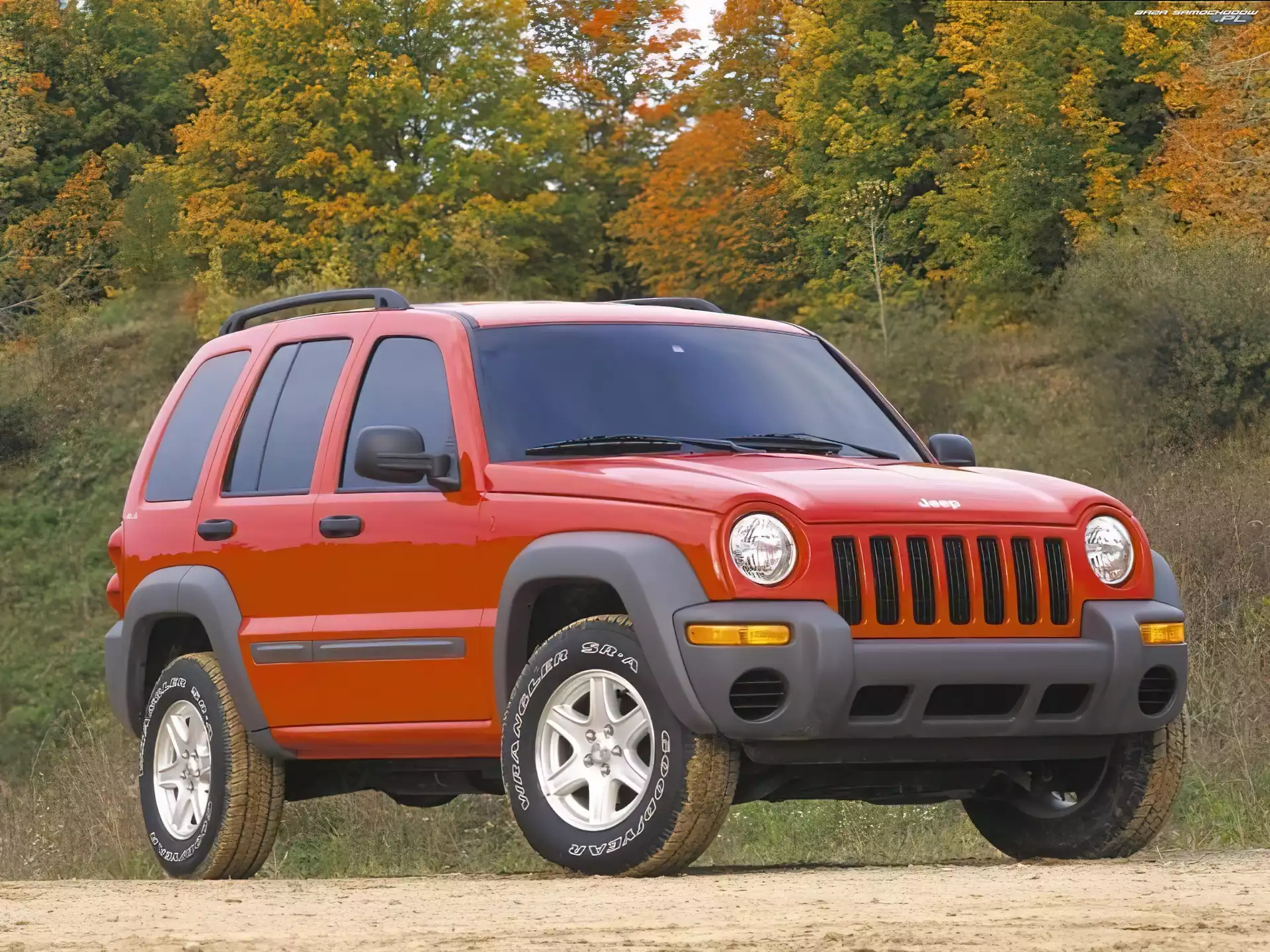 4x4, Czerwony, Jeep Liberty
