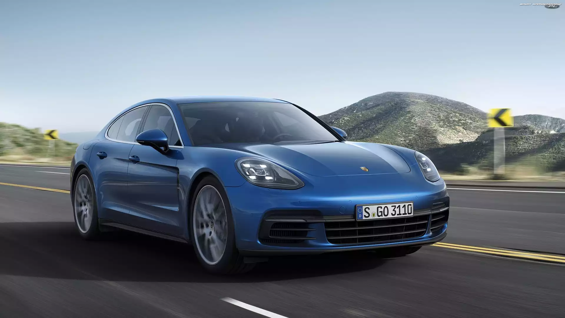 2017, Niebieski, Porsche Panamera 4S Diesel Sport Turismo 971