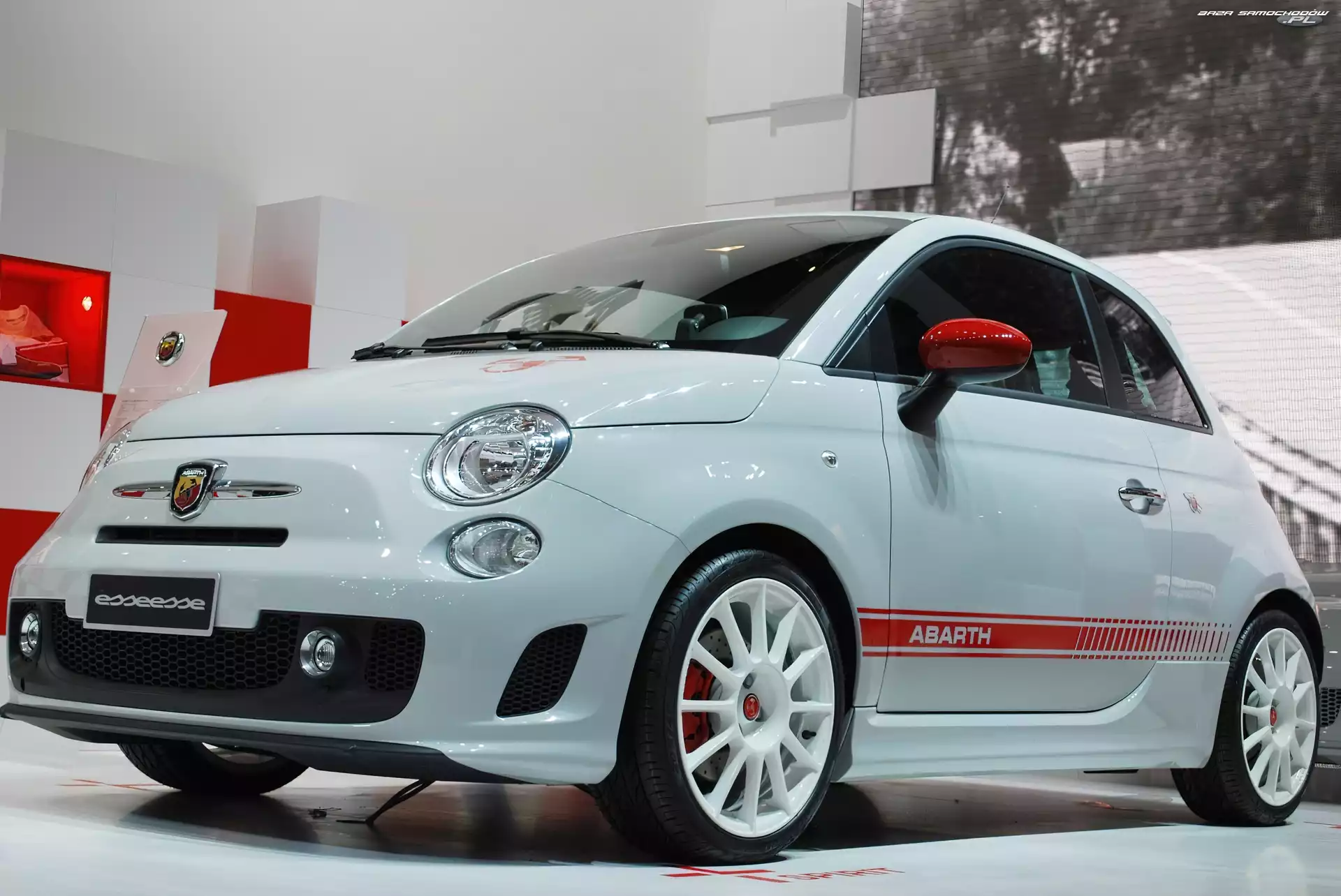 Abarth 500, Tapeta, Biały, Salon