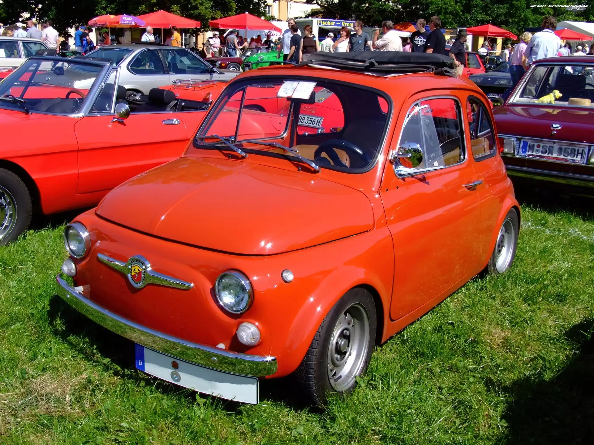 Abarth 595, Chrom, Czerwony, Bagażnik