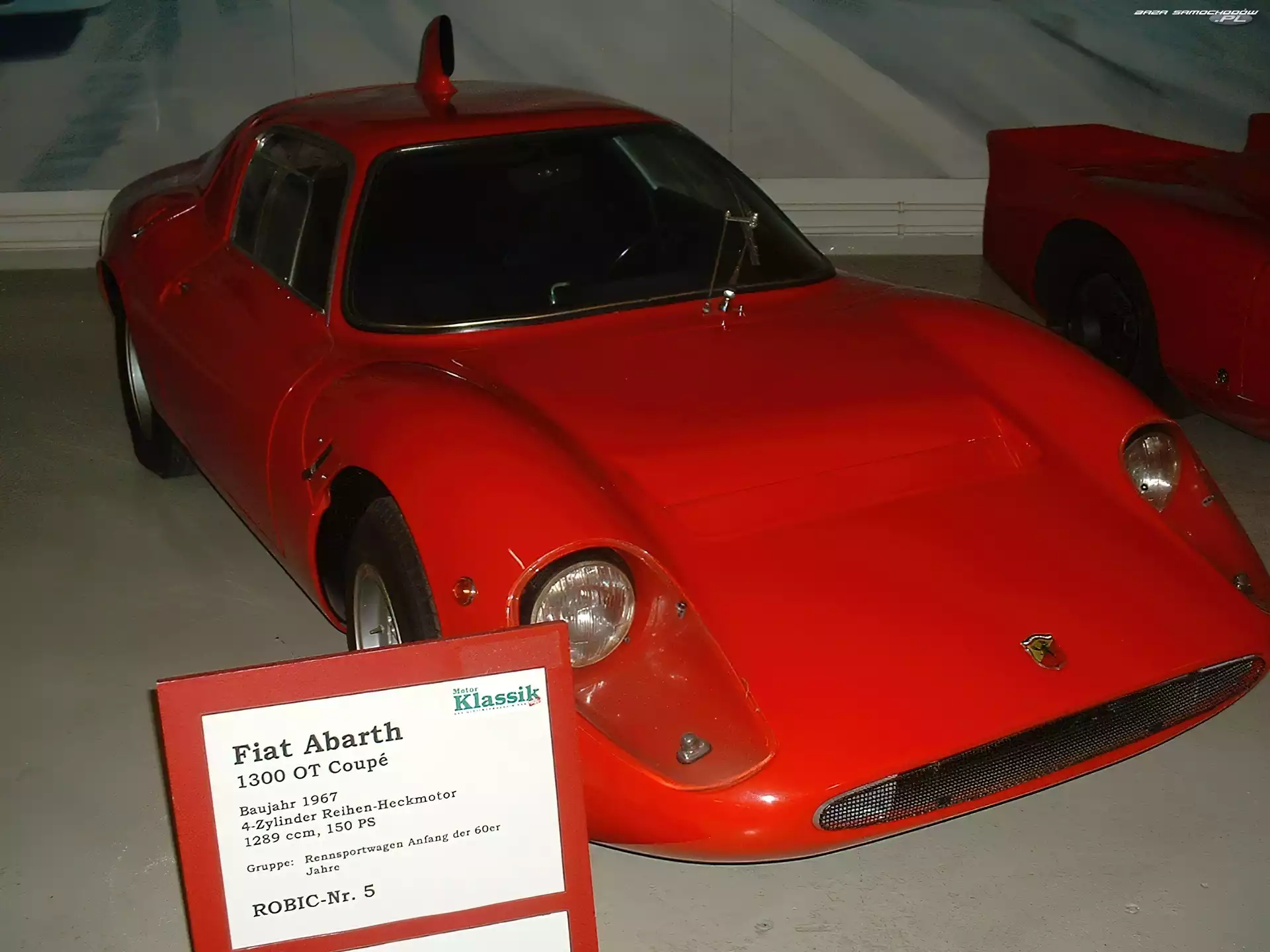 Czerwony, Abarth 1300, Coupe, Muzeum