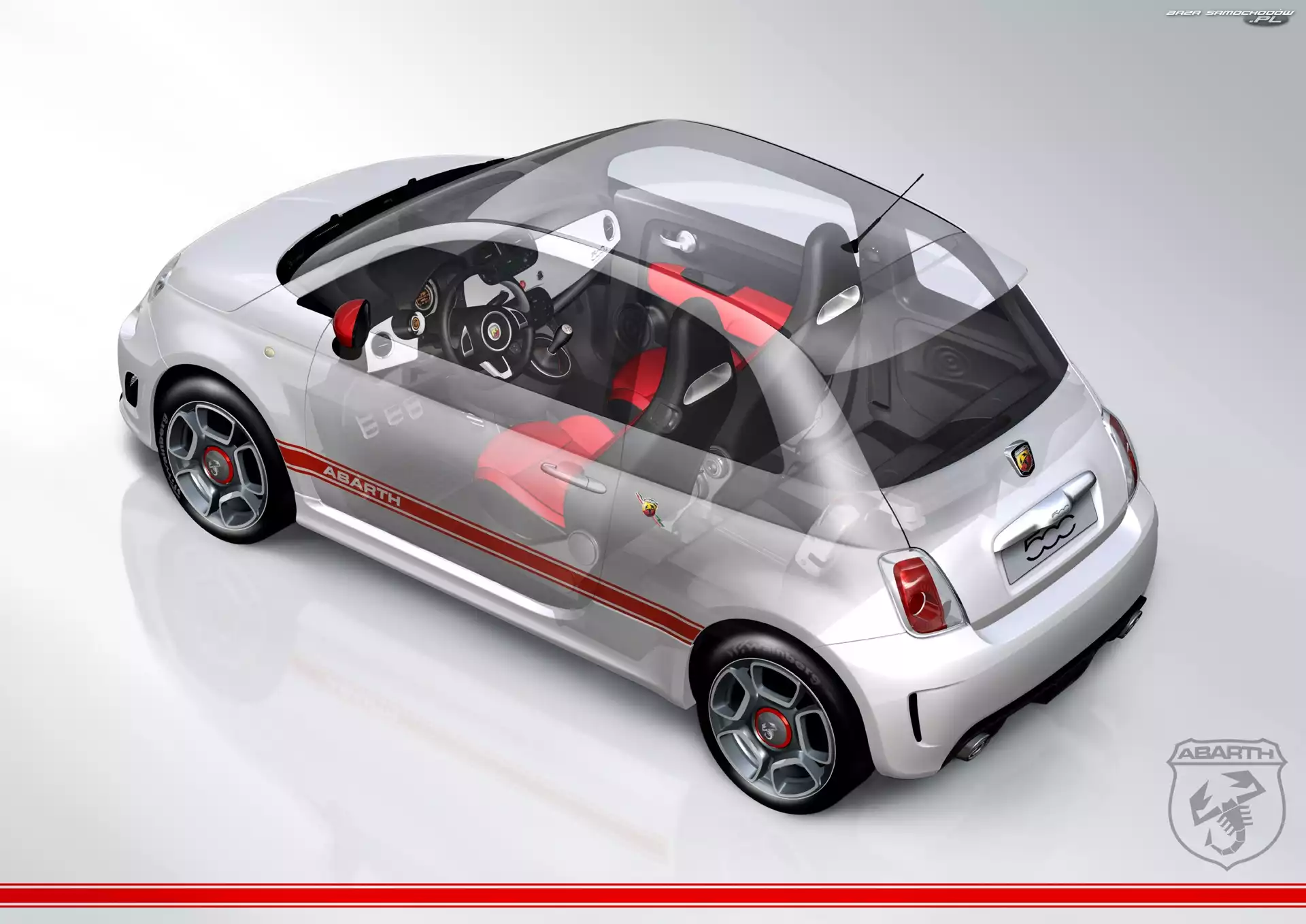 Abarth 500, Środek, Przeźroczysty, Model