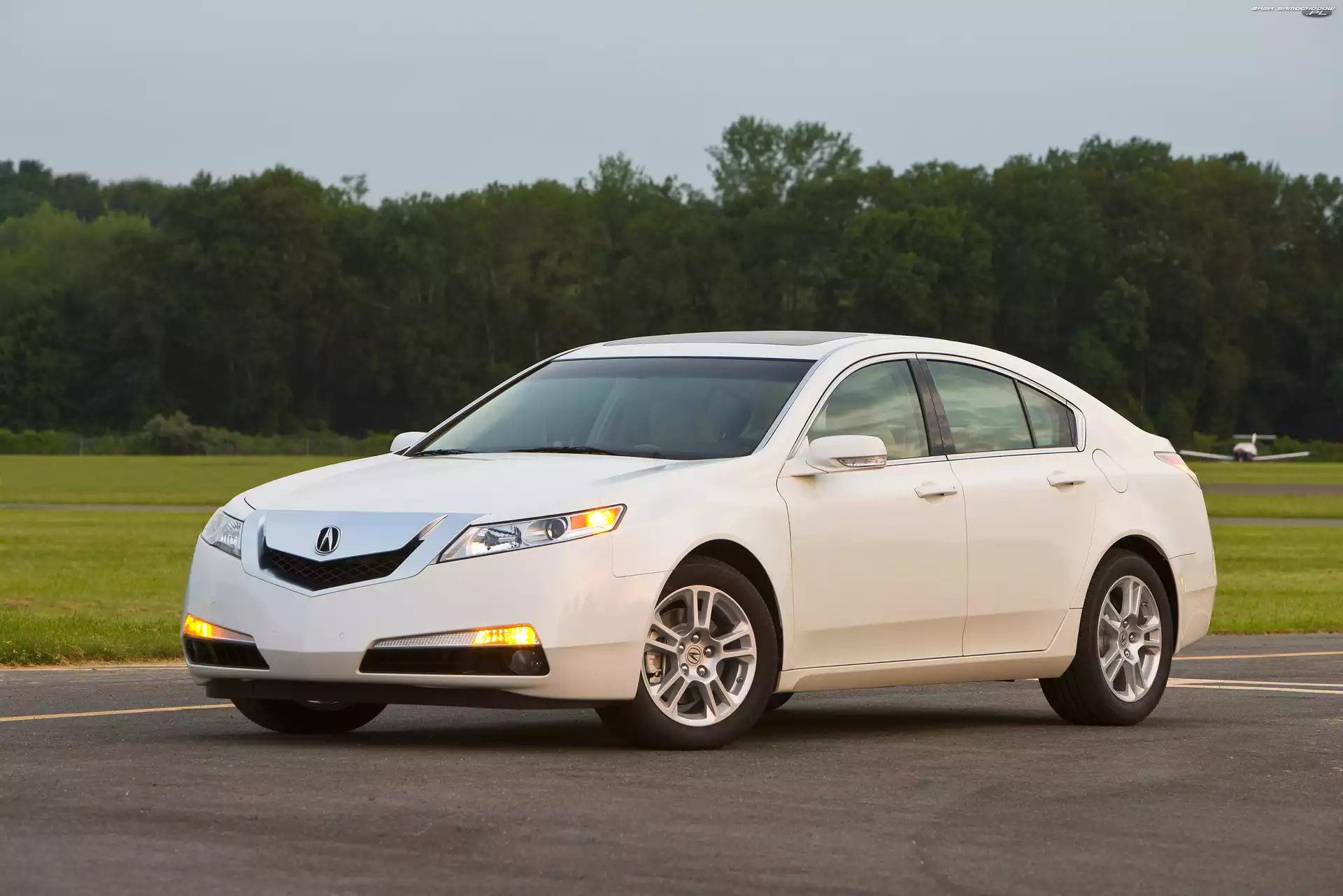 Acura TL, Samolot, Biała, Lotnisko