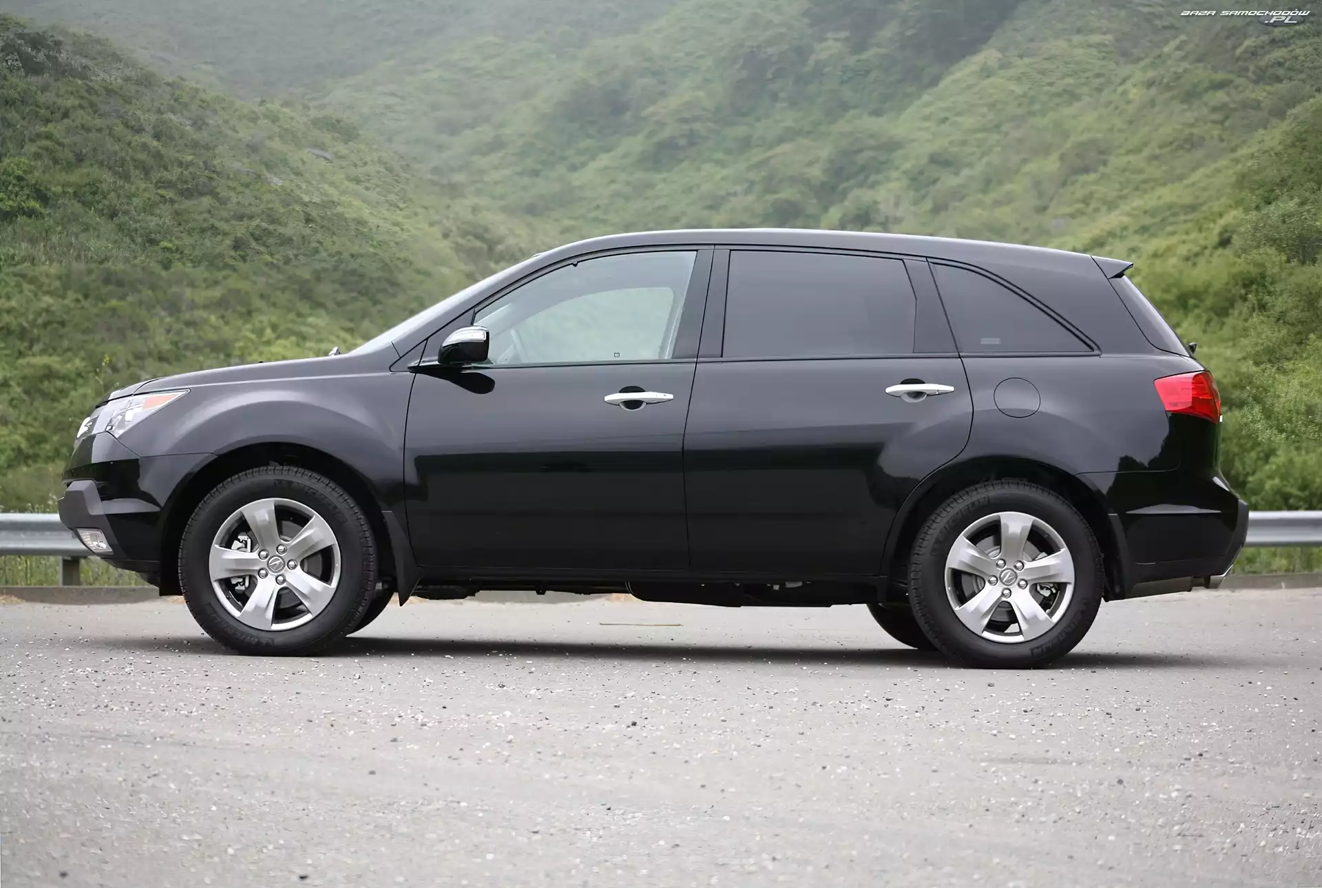 Acura MDX, Góry, Czarna, Widok