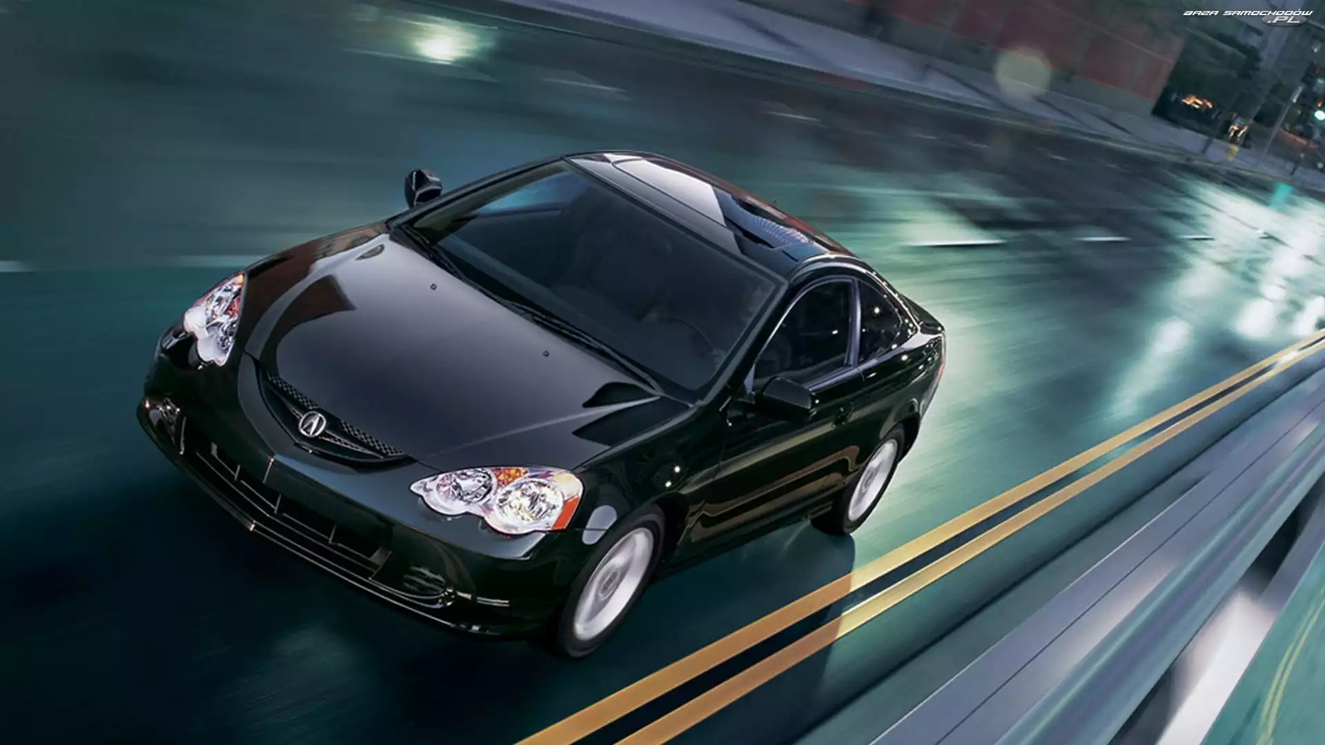 Acura RSX, Światła, Czarna, Ulica