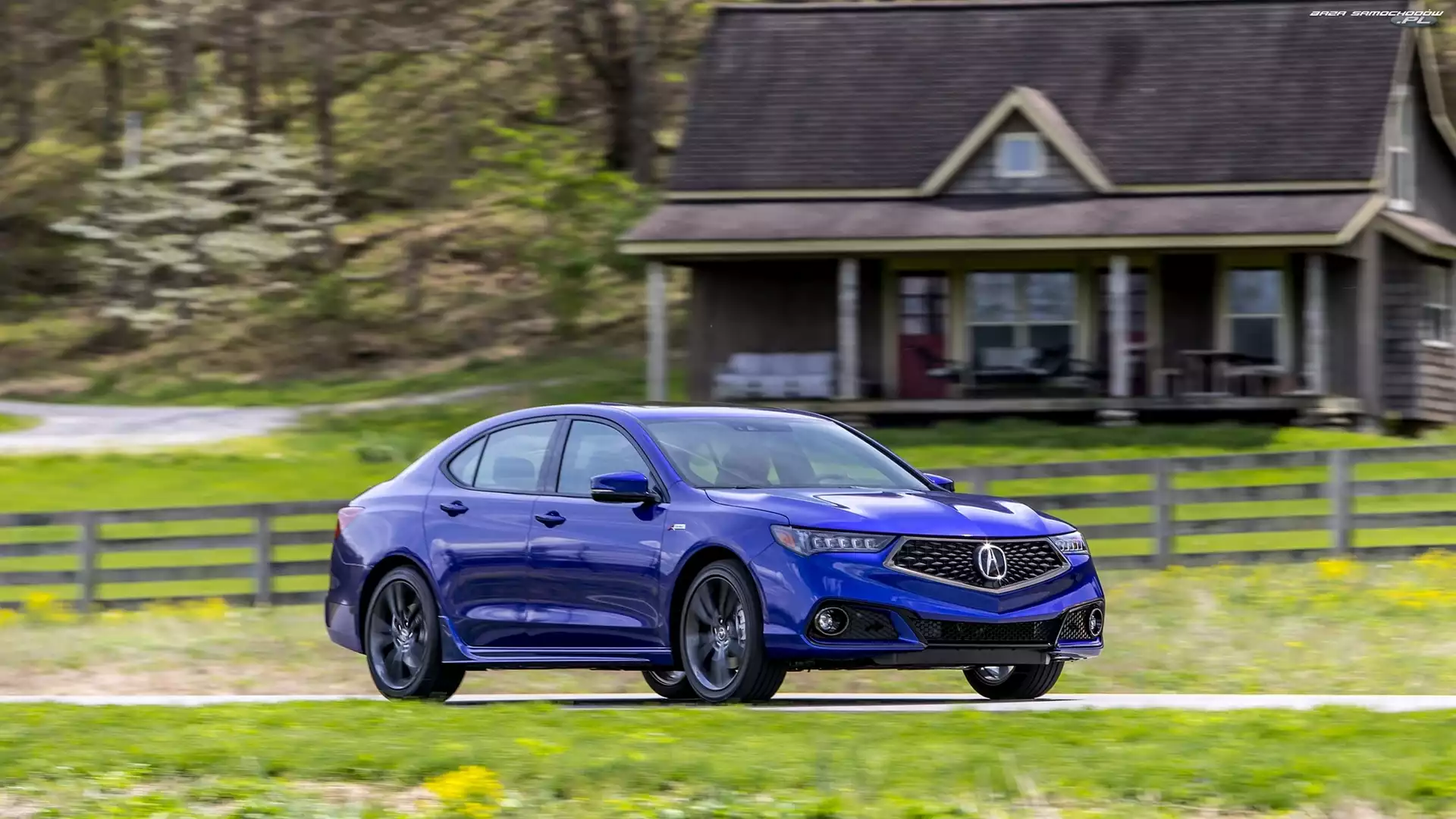 Acura TLX, Ogrodzenie, Niebieska, Dom