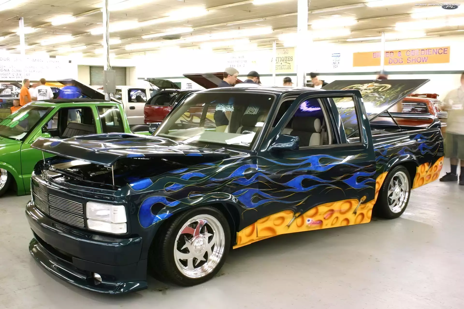 Airbrush, Dodge Dakota, Płomienie