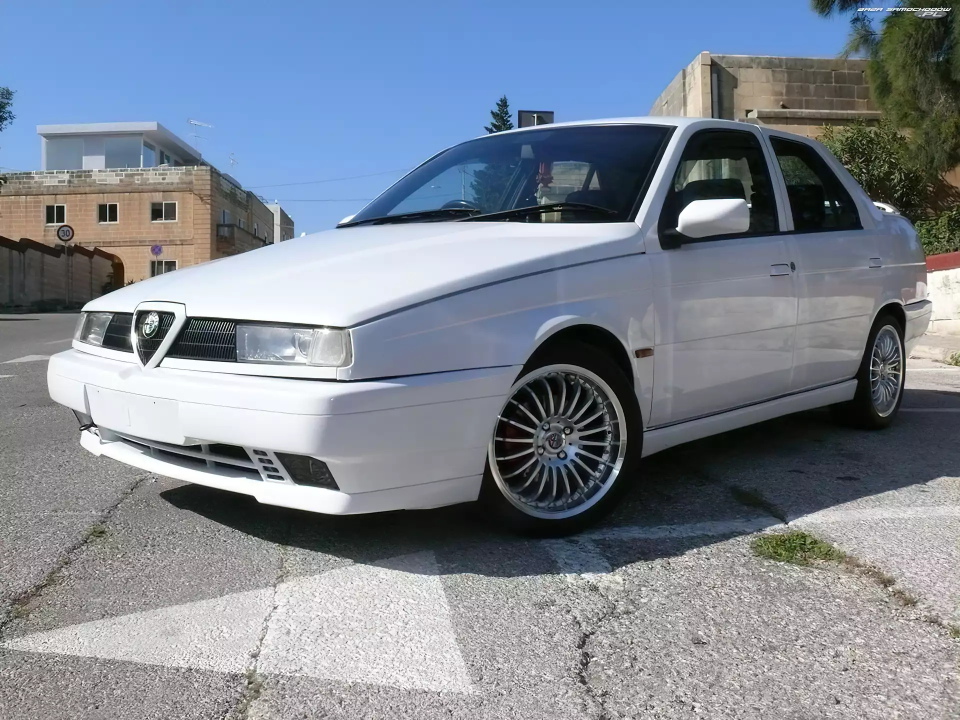 Alfa Romeo 155, Felgi, Biała, Polerowane