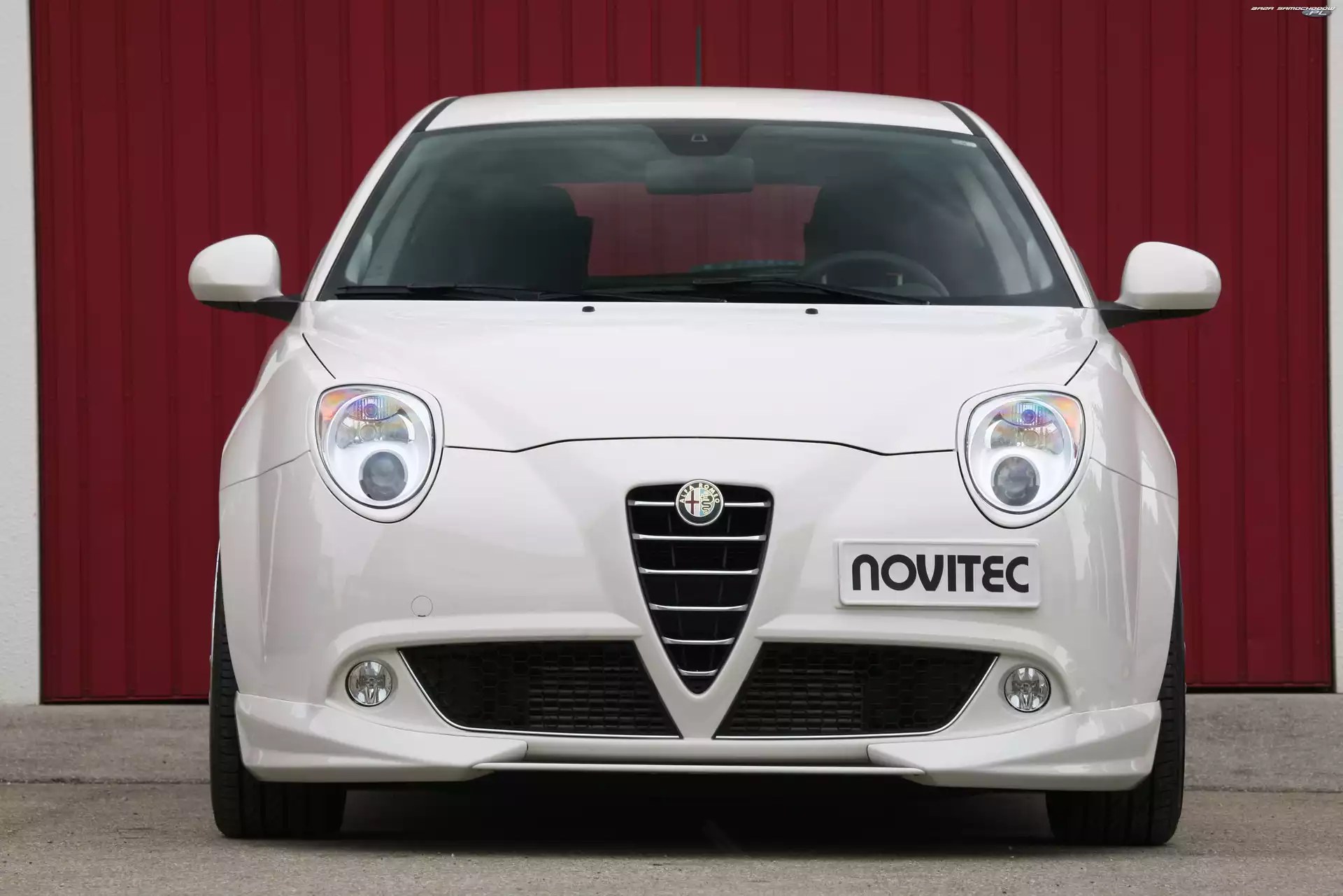 Alfa Romeo MiTo, Logo, Biała, Lusterka