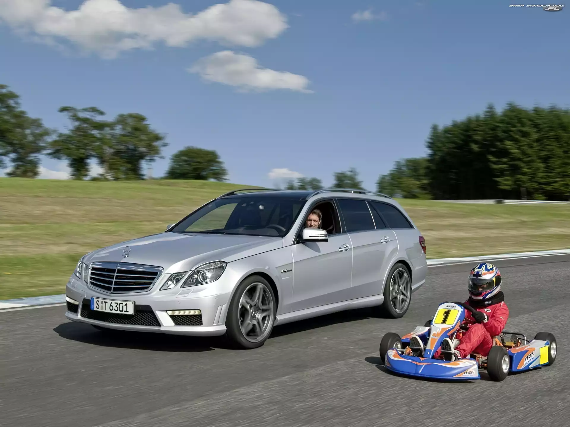 Mercedes Benz E63, AMG, Gokart, Kombi