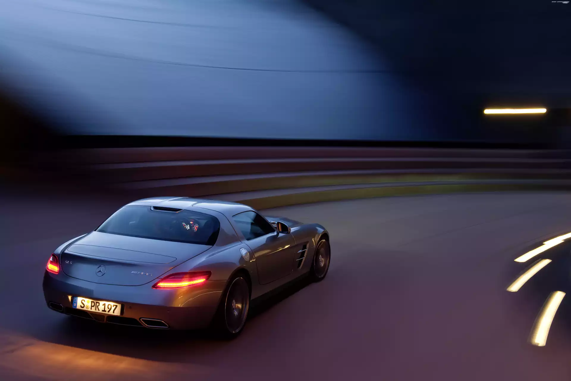AMG, Tył, Mercedes Benz SLS, Lampy