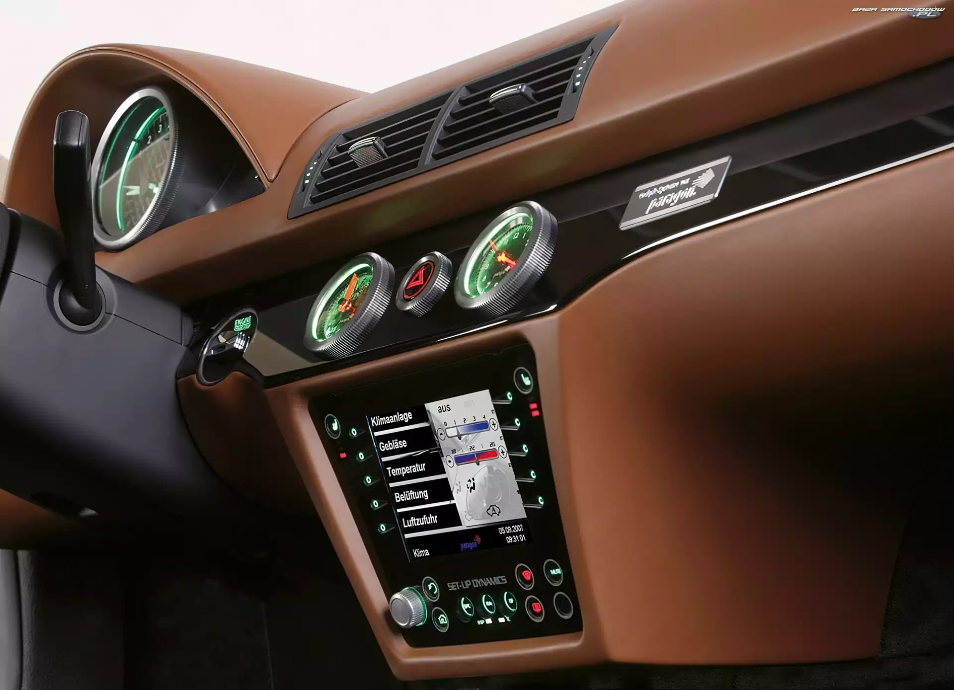 Artega GT, Klimatyzacja, Wnętrze, Panel