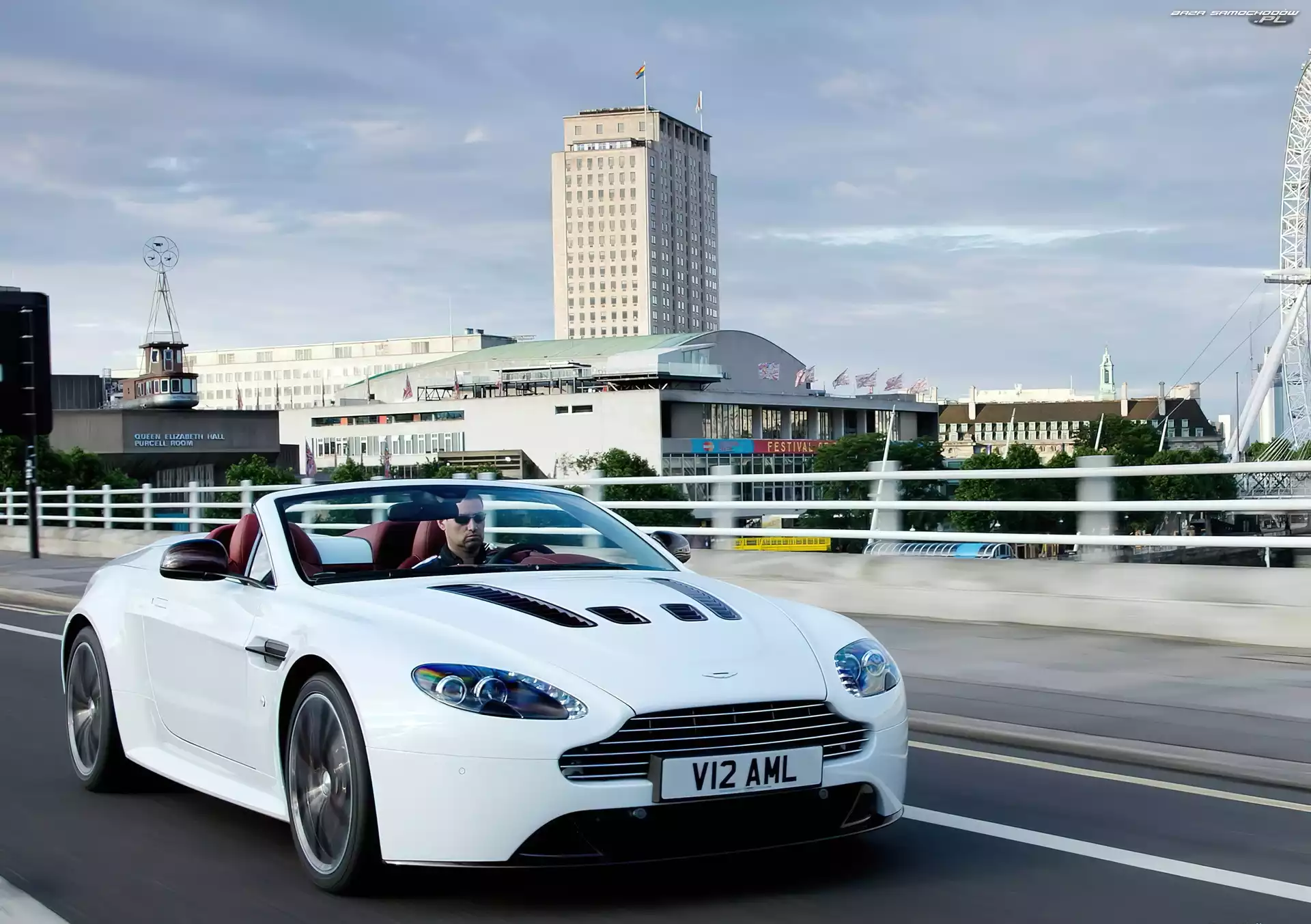 Aston Martin, V12, Biały, Vantage