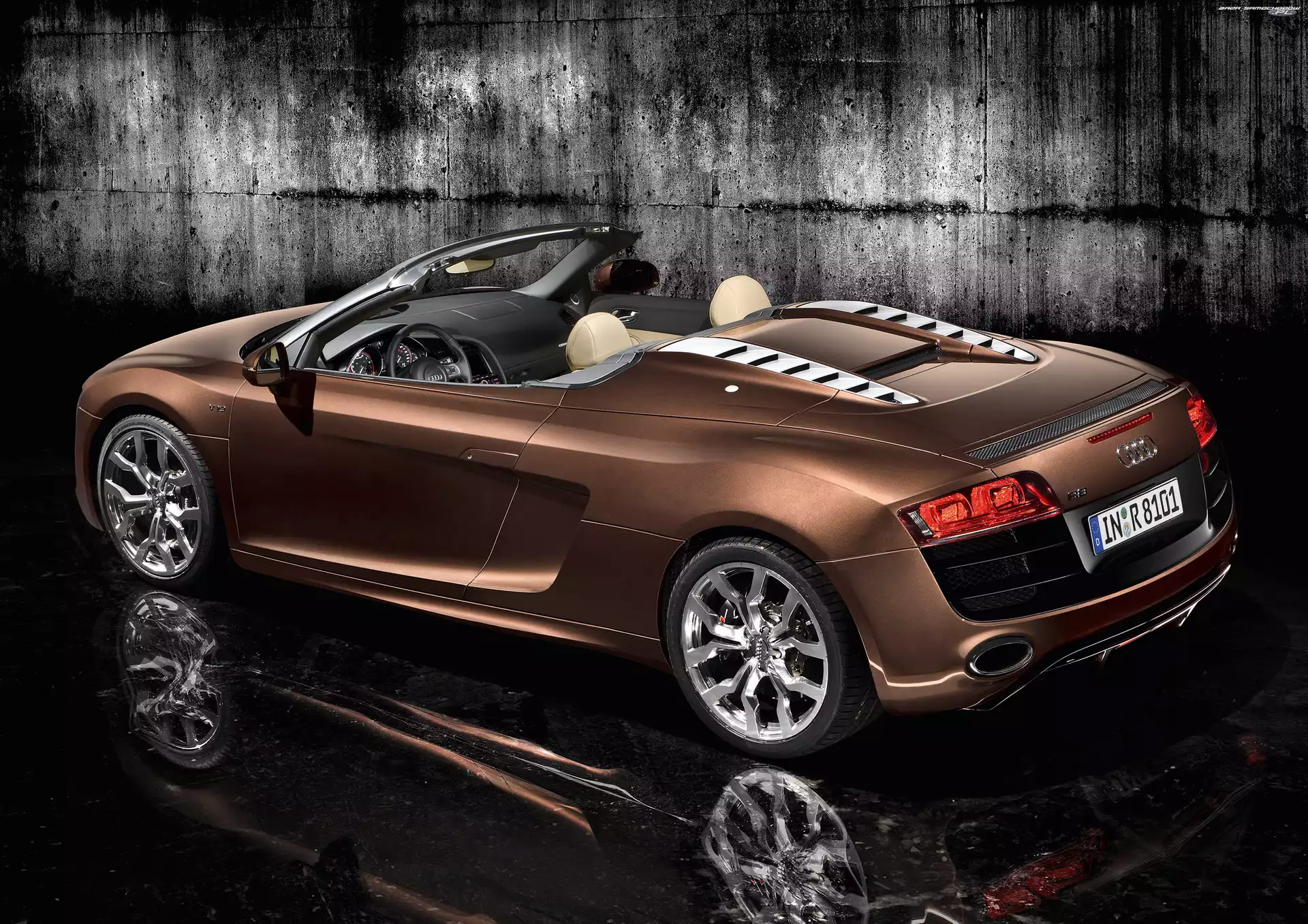 Audi R8 Spyder, Brązowy, Metalik