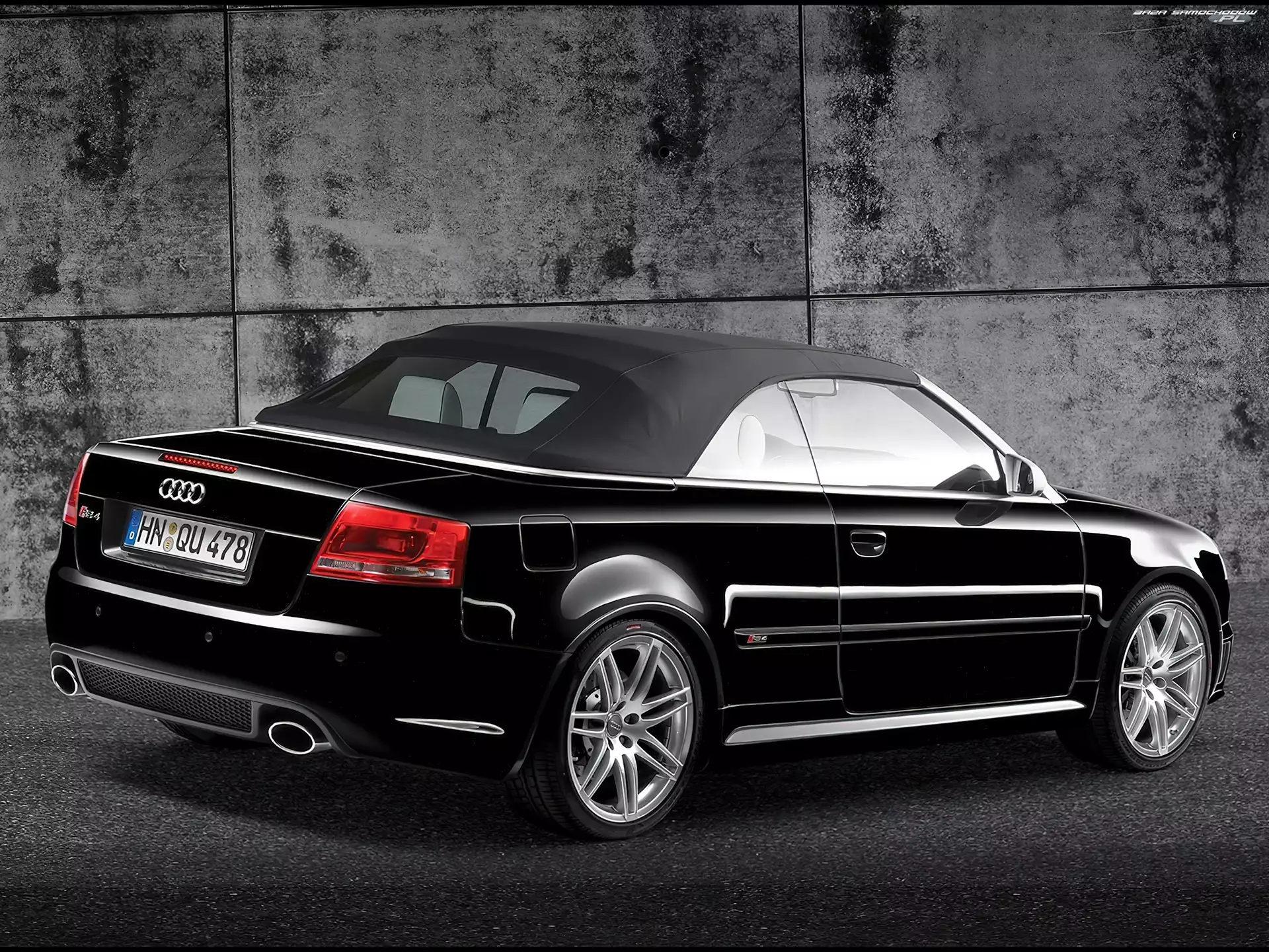 Czarne, Audi RS, Dyfuzor, Kabriolet