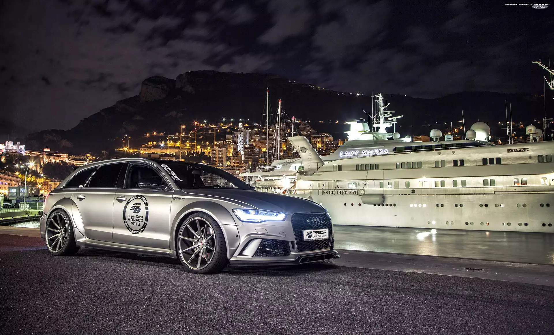 Nadbrzeże, Audi RS6, Miasto, Statek, Samochód, Port
