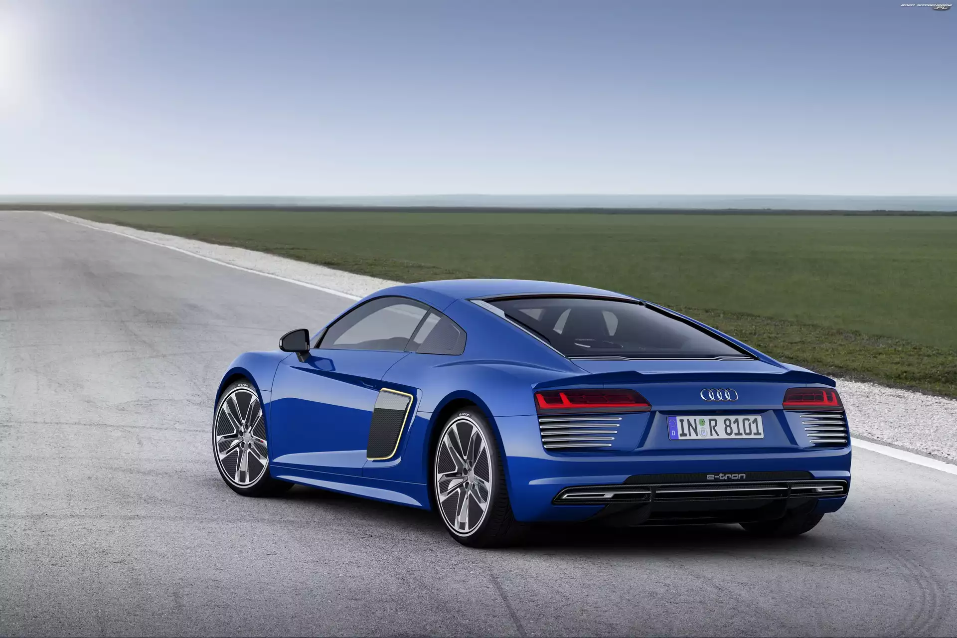 Audi, Tył, Niebieskie, R8