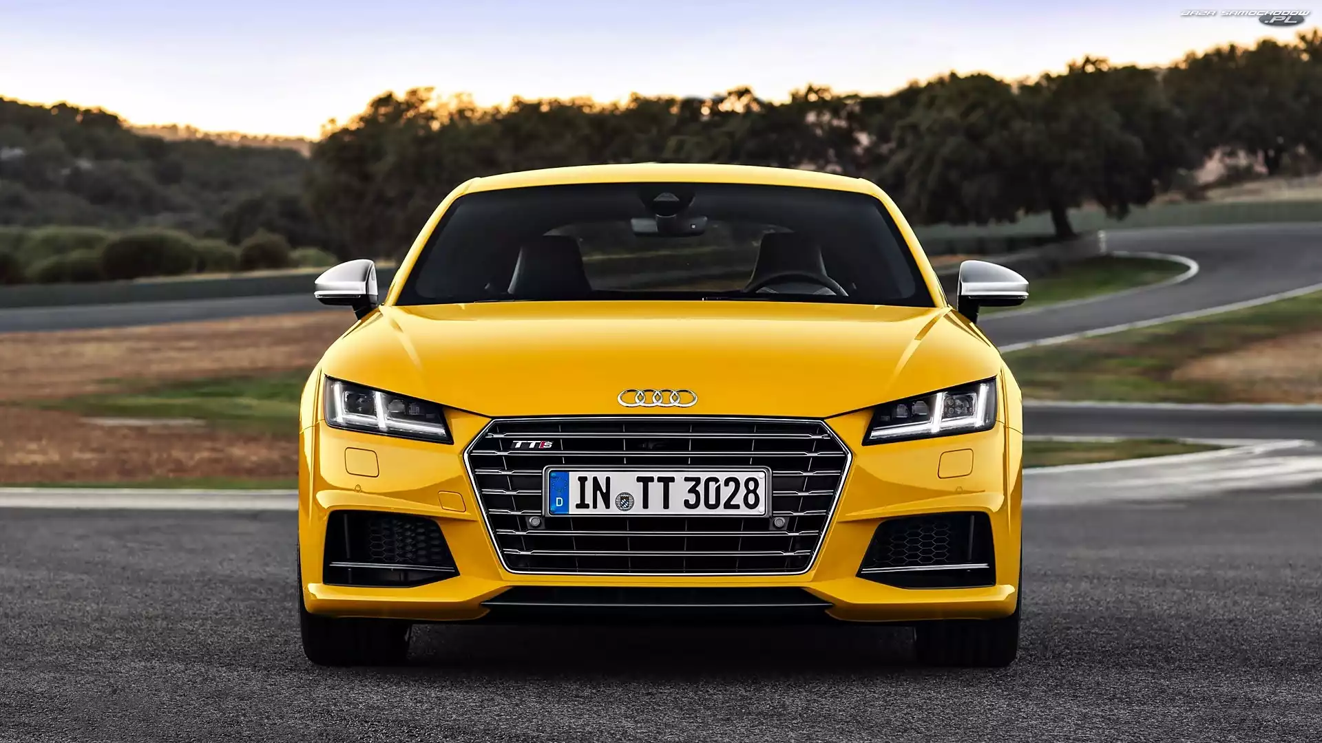 Żółty, Audi, TT