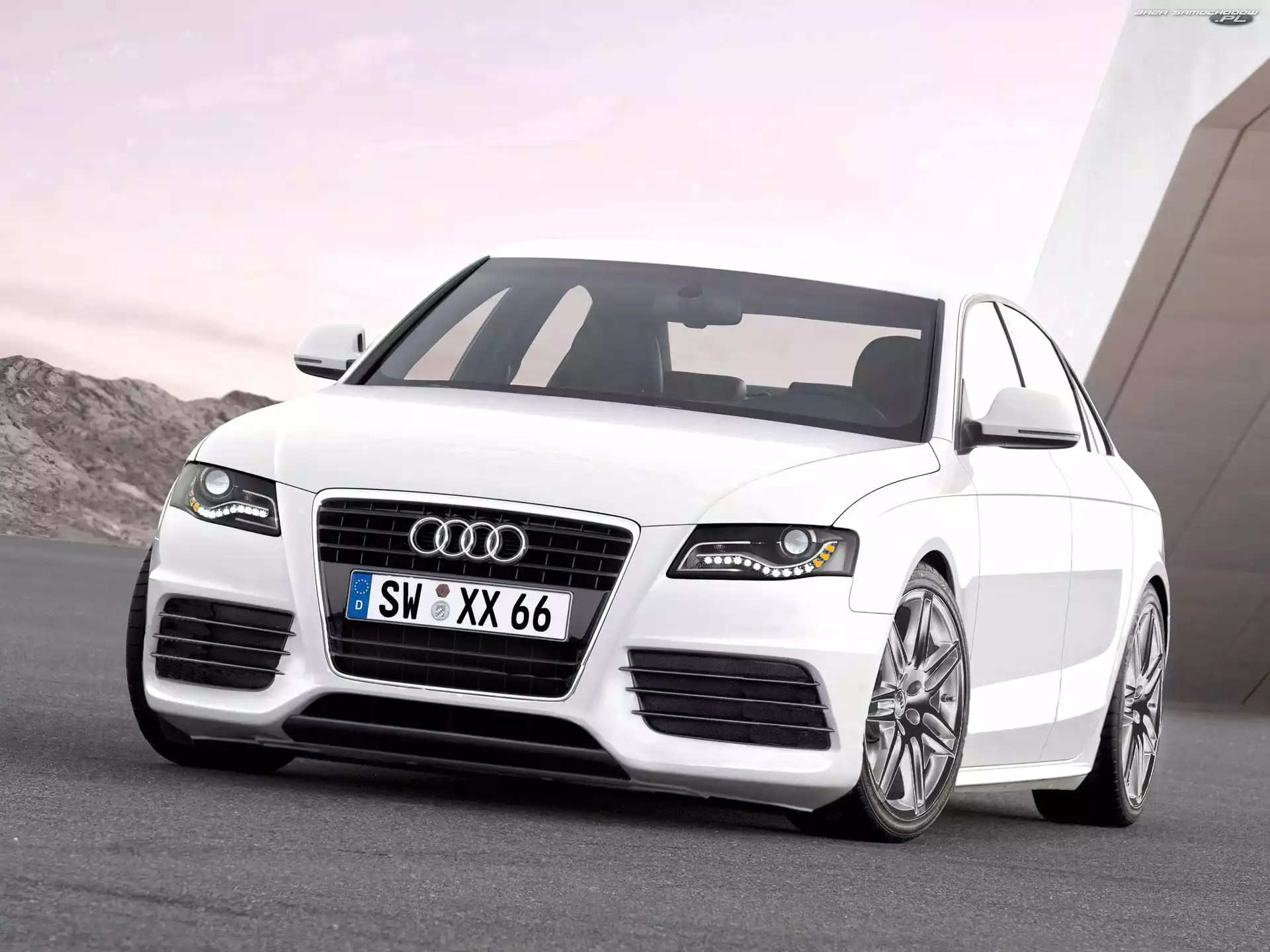 Audi A4 B8, Reflektory, Przód, Maska