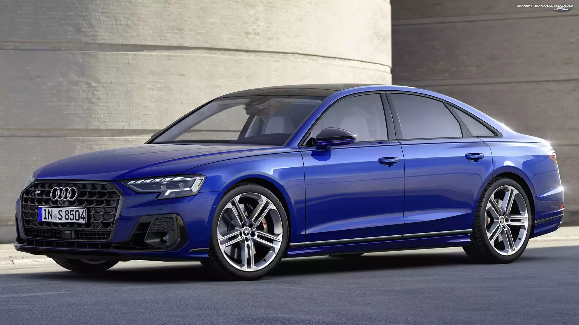 Niebieskie, Audi S8, 2021, Bok