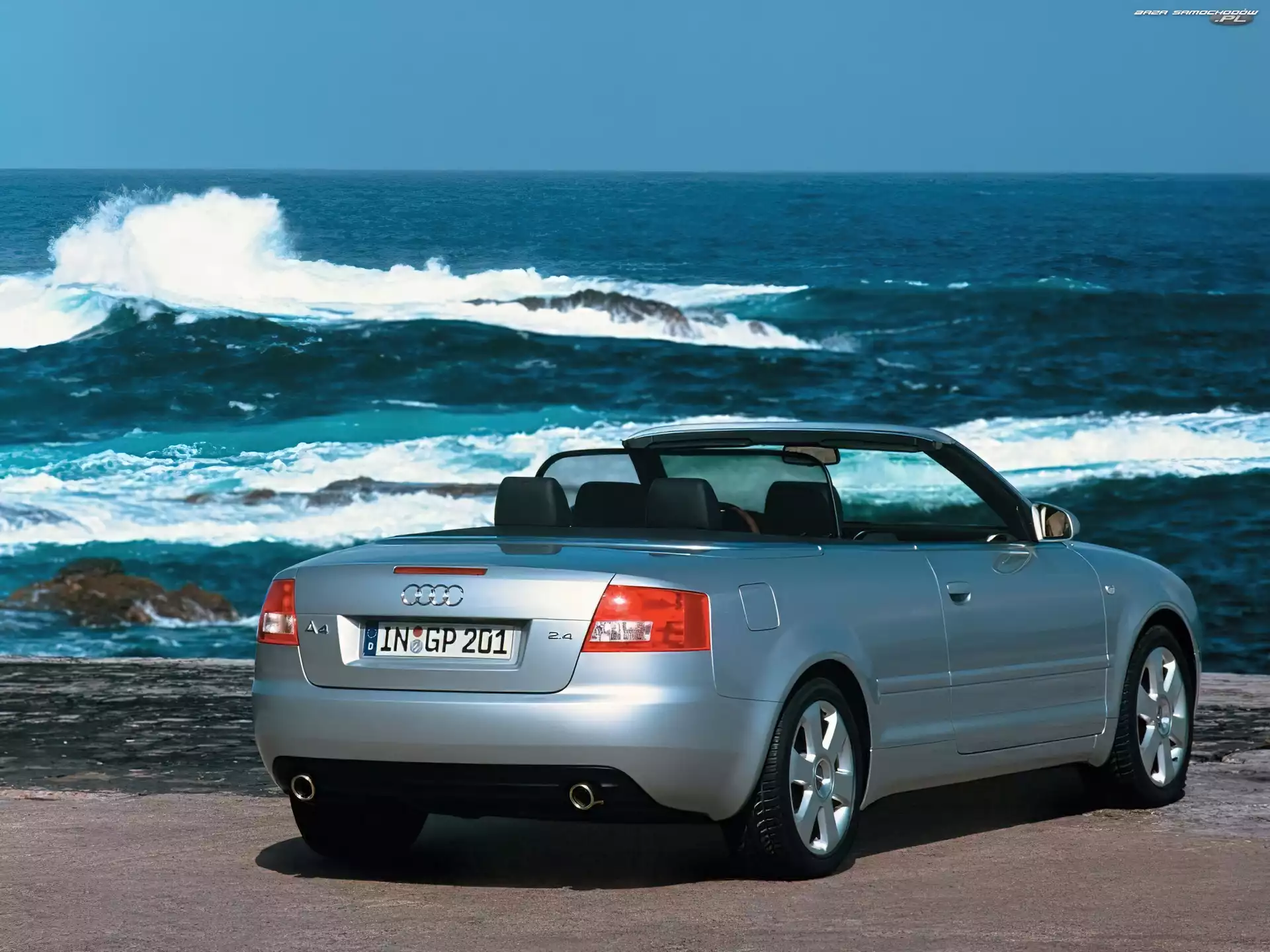 Srebrne, Audi A4, Fale, Cabrio