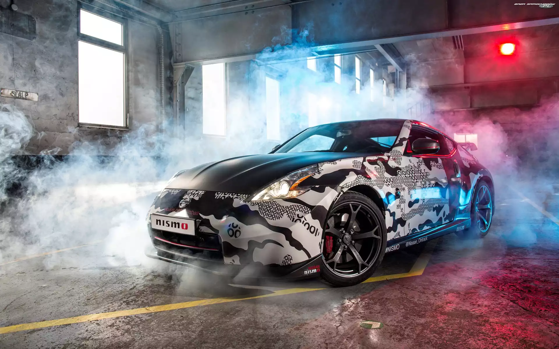 Auto, Czarno, Nismo, 370Z, Białe, Nissan