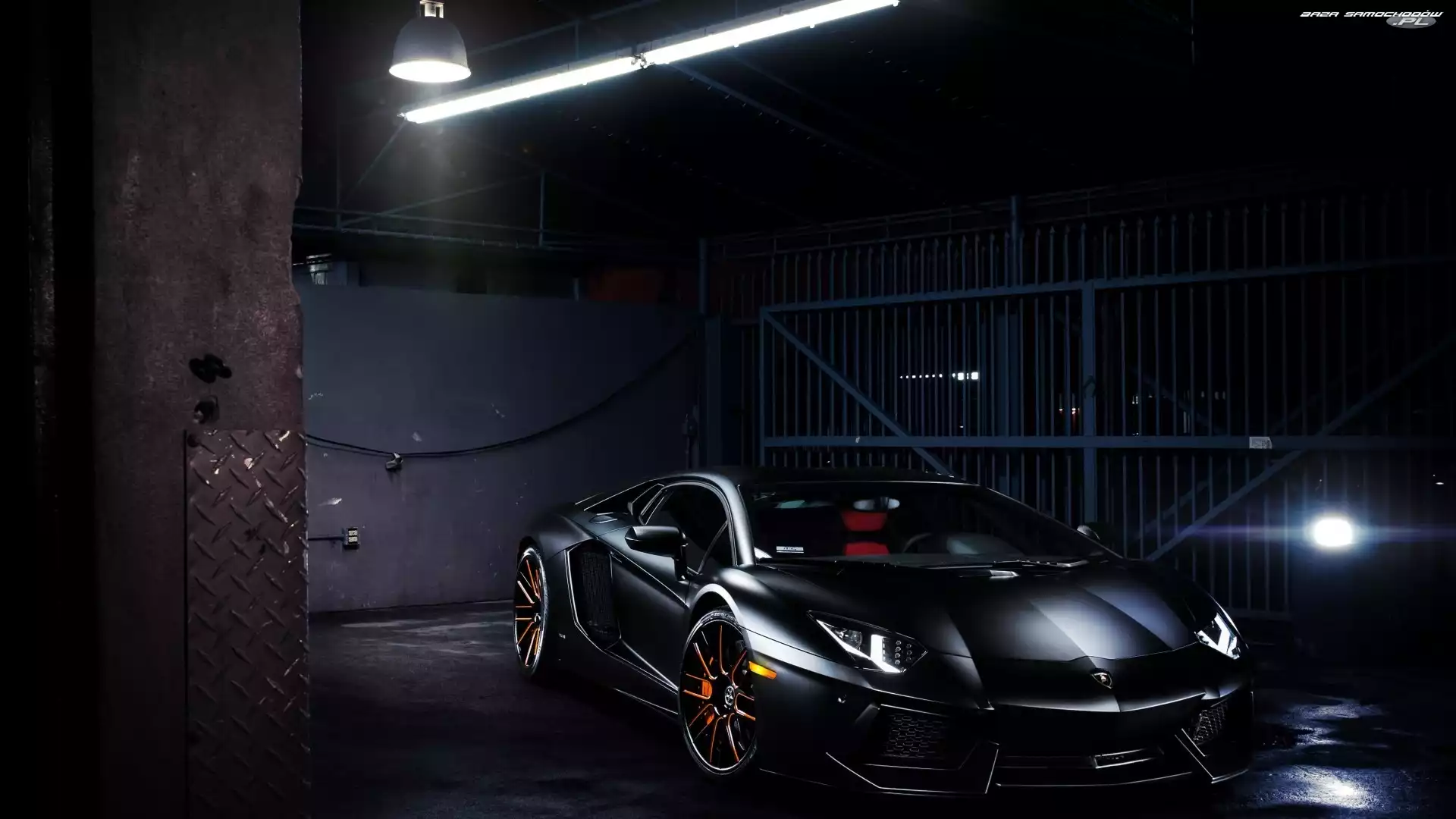 Auto, Aventador, Czarny, Lamborghini