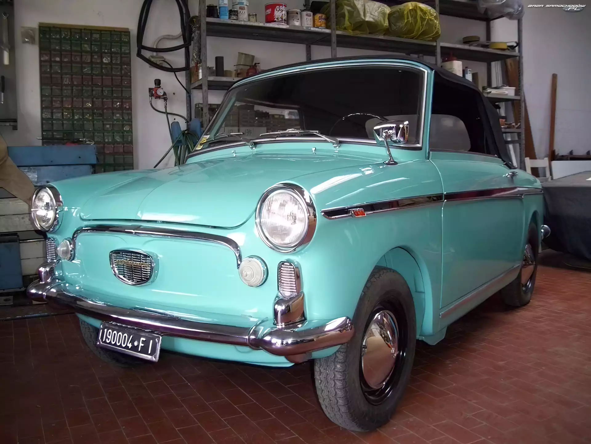 Autobianchi Bianchina, Garaż, Błękitny, Chrom