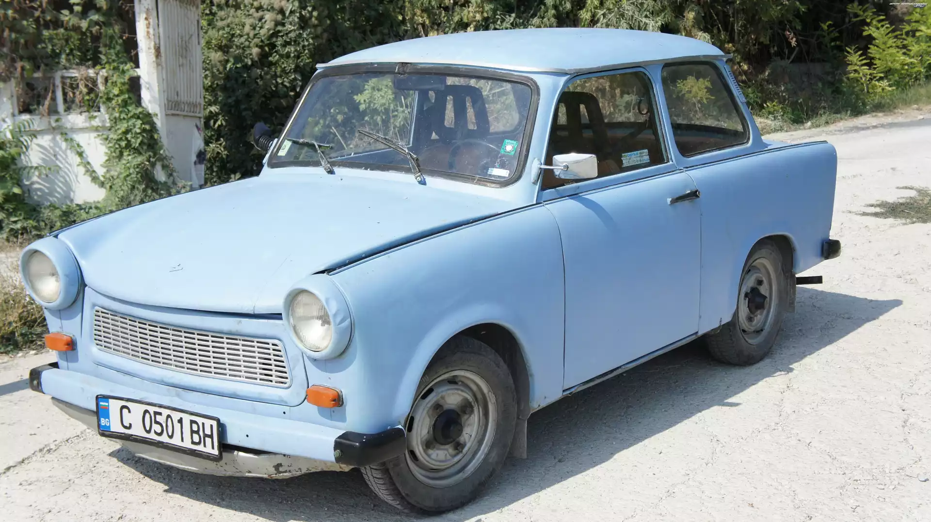 Balchik cars, Trabant, Bulgaria, Niebieski