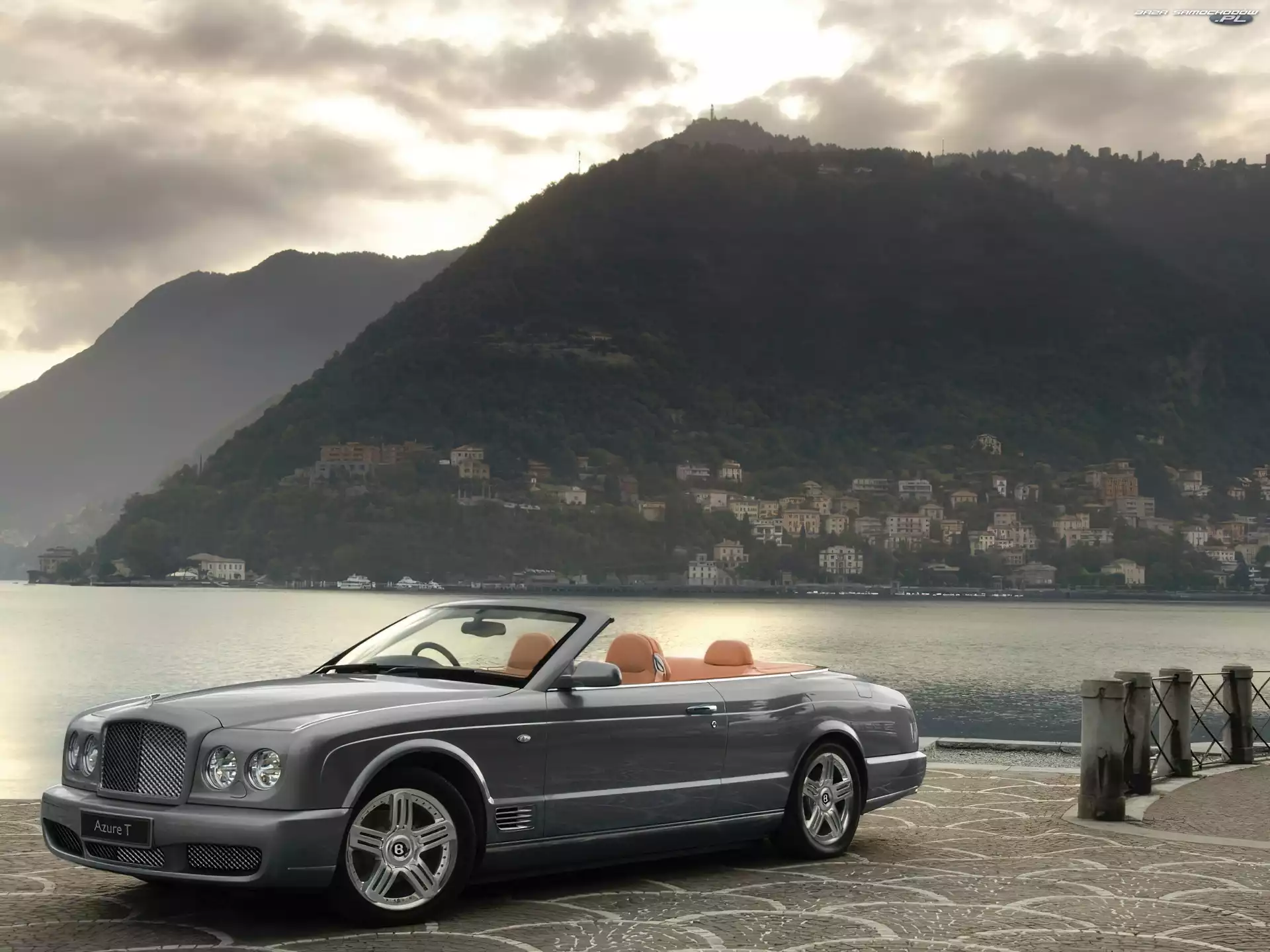 Srebrny, Bentley Azure, Dach, Otwarty