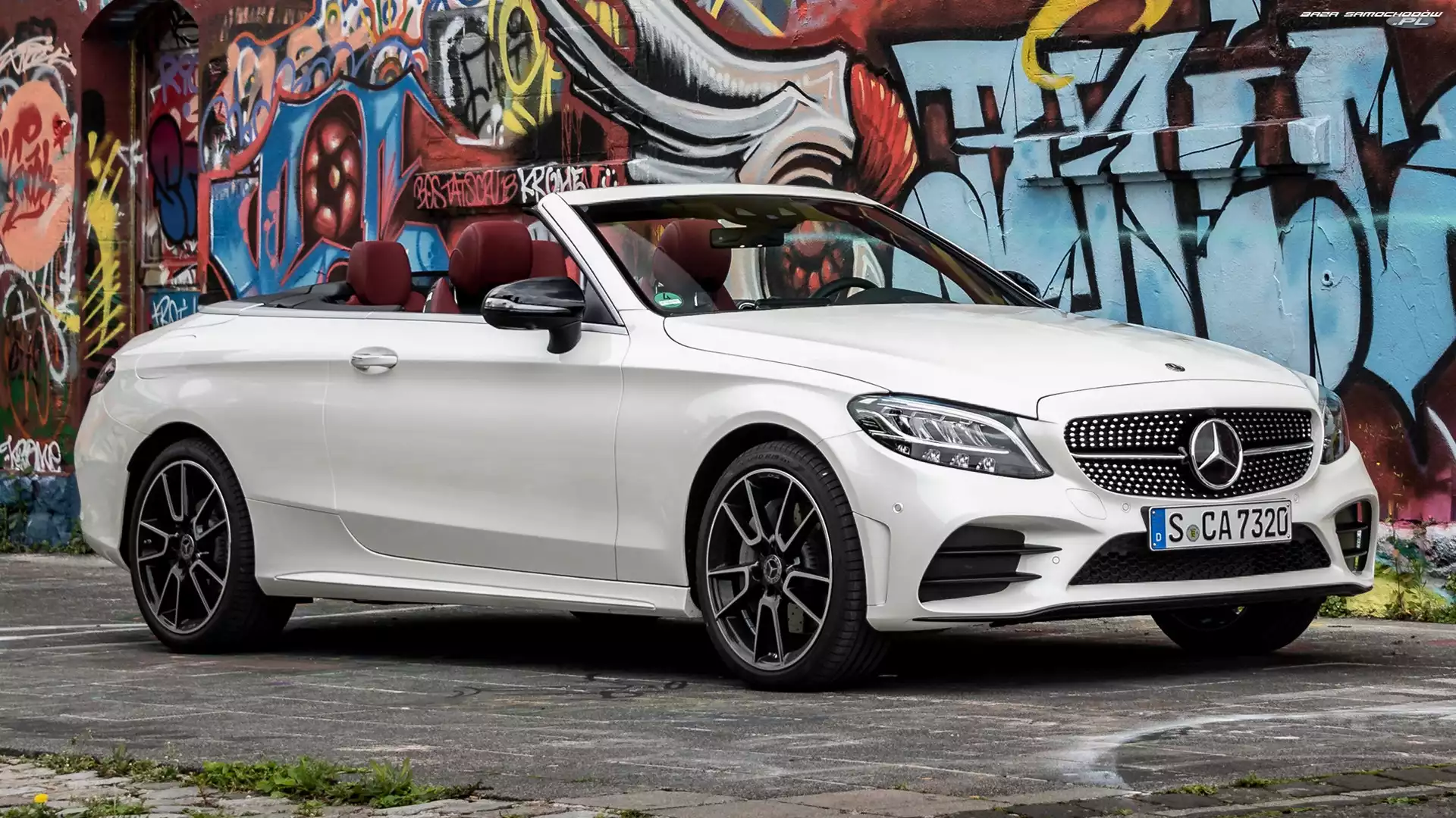 Mercedes-Benz C, AMG Line, Biały, Cabrio