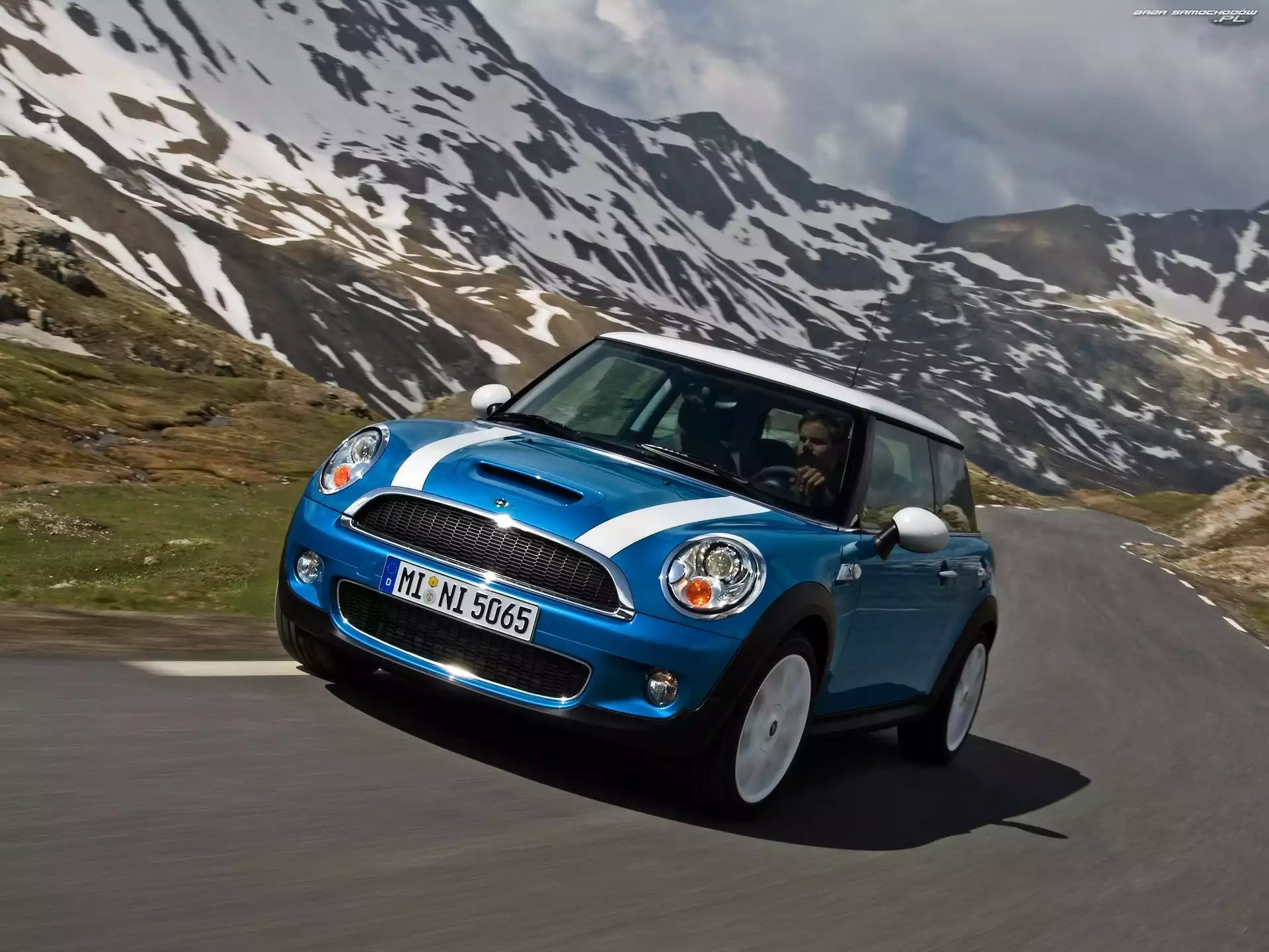 Białe, Reflektory, Mini Cooper, Pasy