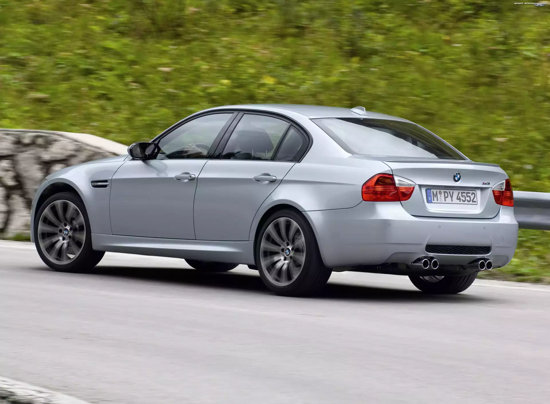 Biało, Lampy, BMW M3, Czerwone
