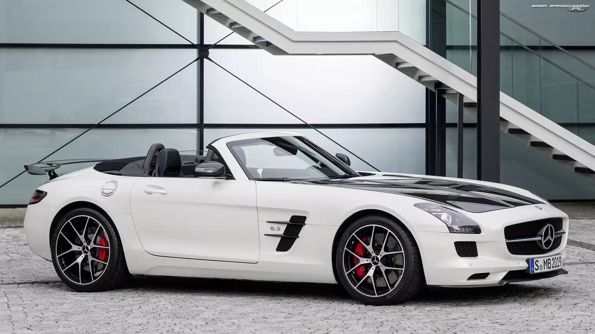 Bok, Biały, Mercedes-Benz SLS AMG GT